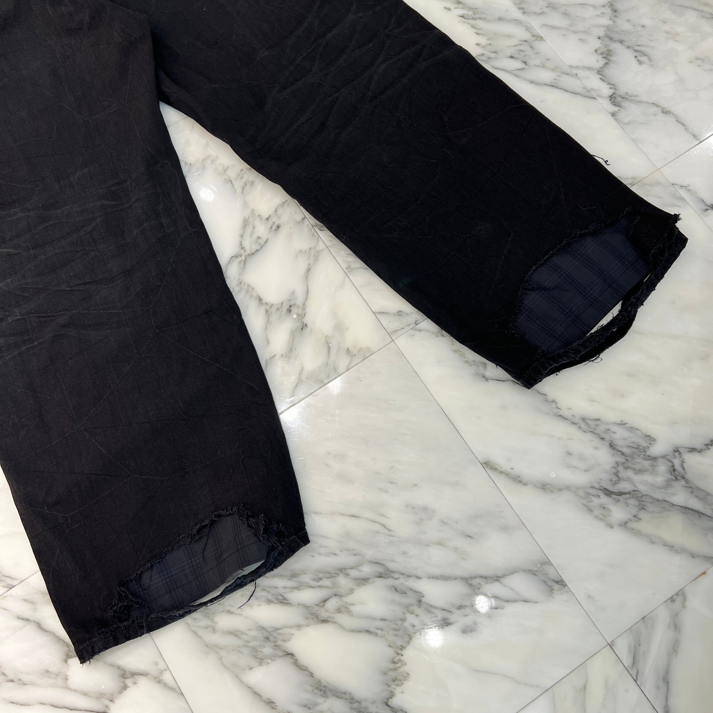 BALENCIAGA 2024AW Patch Work PYJAMA Wide Denim Pants 794216 TQW54 Size XS バレンシアガ パッチワーク パジャマ ワイドデニムパンツ サイズXS