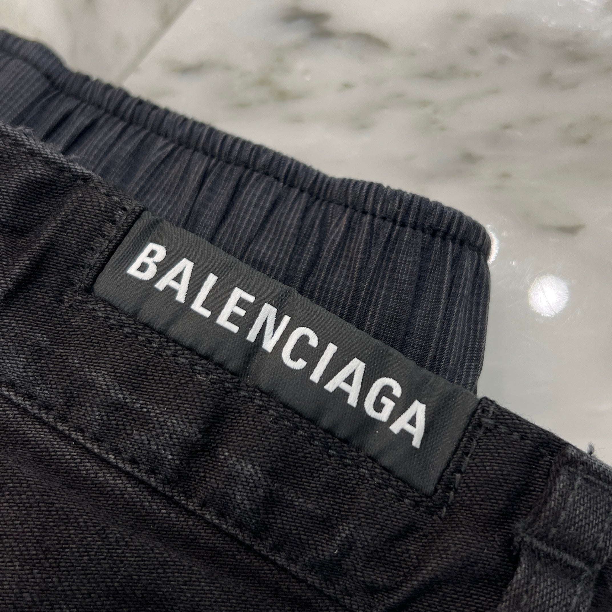 BALENCIAGA 2024AW Patch Work PYJAMA Wide Denim Pants 794216 TQW54 Size XS バレンシアガ パッチワーク パジャマ ワイドデニムパンツ サイズXS