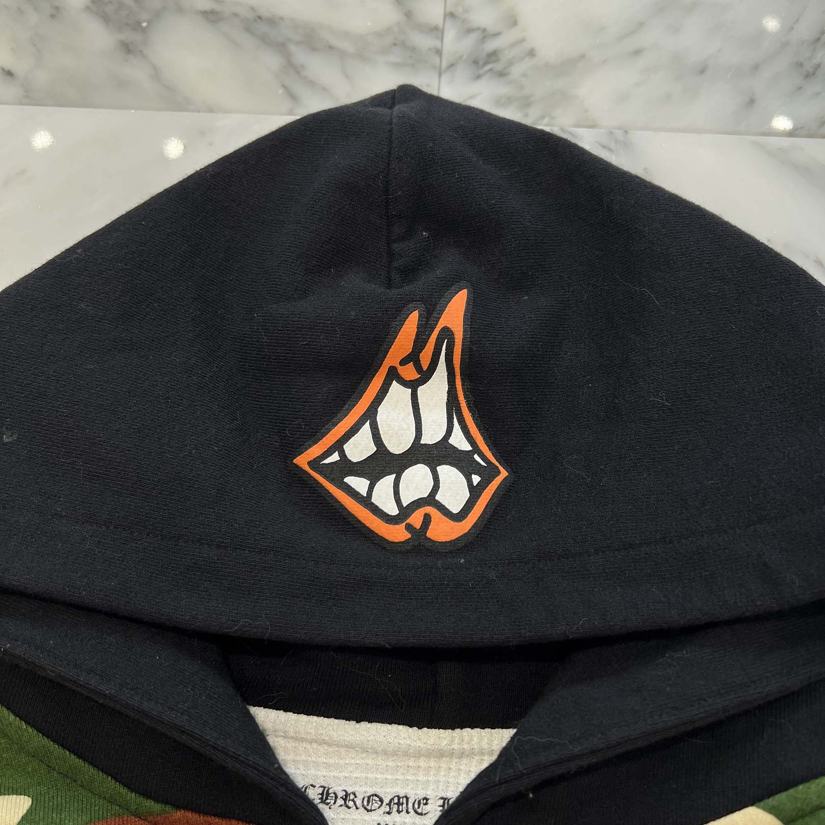 CHROME HEARTS × MATTY BOY 2022SS PPO CAUTION Zip Up Hoodie Size L