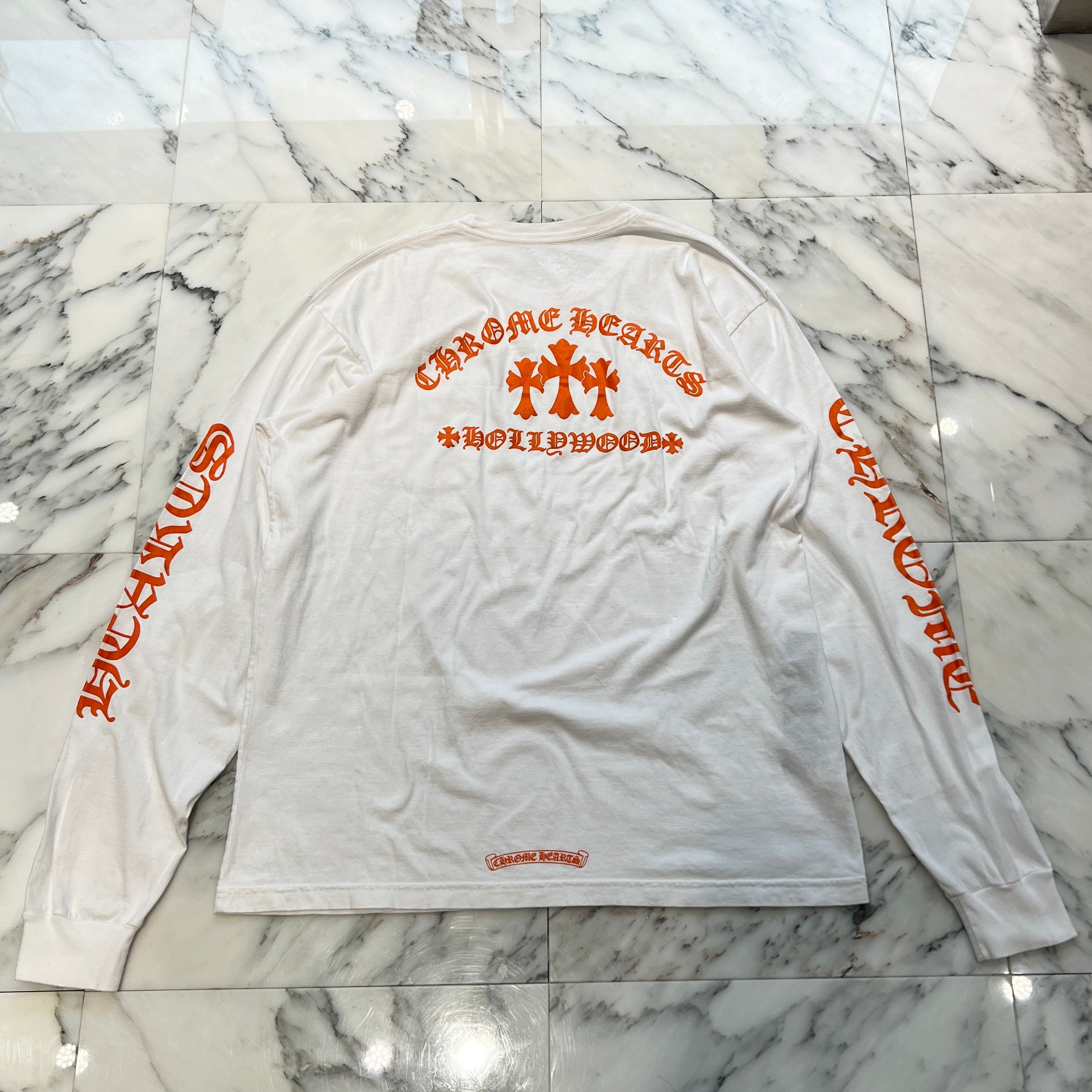 CHROME HEARTS King Taco 3 Cemetery Cross Print Long Sleeve Tee Size XL クロムハーツ キングタコ 3 セメタリークロス プリント ロングスリーブ Tシャツ サイズXL