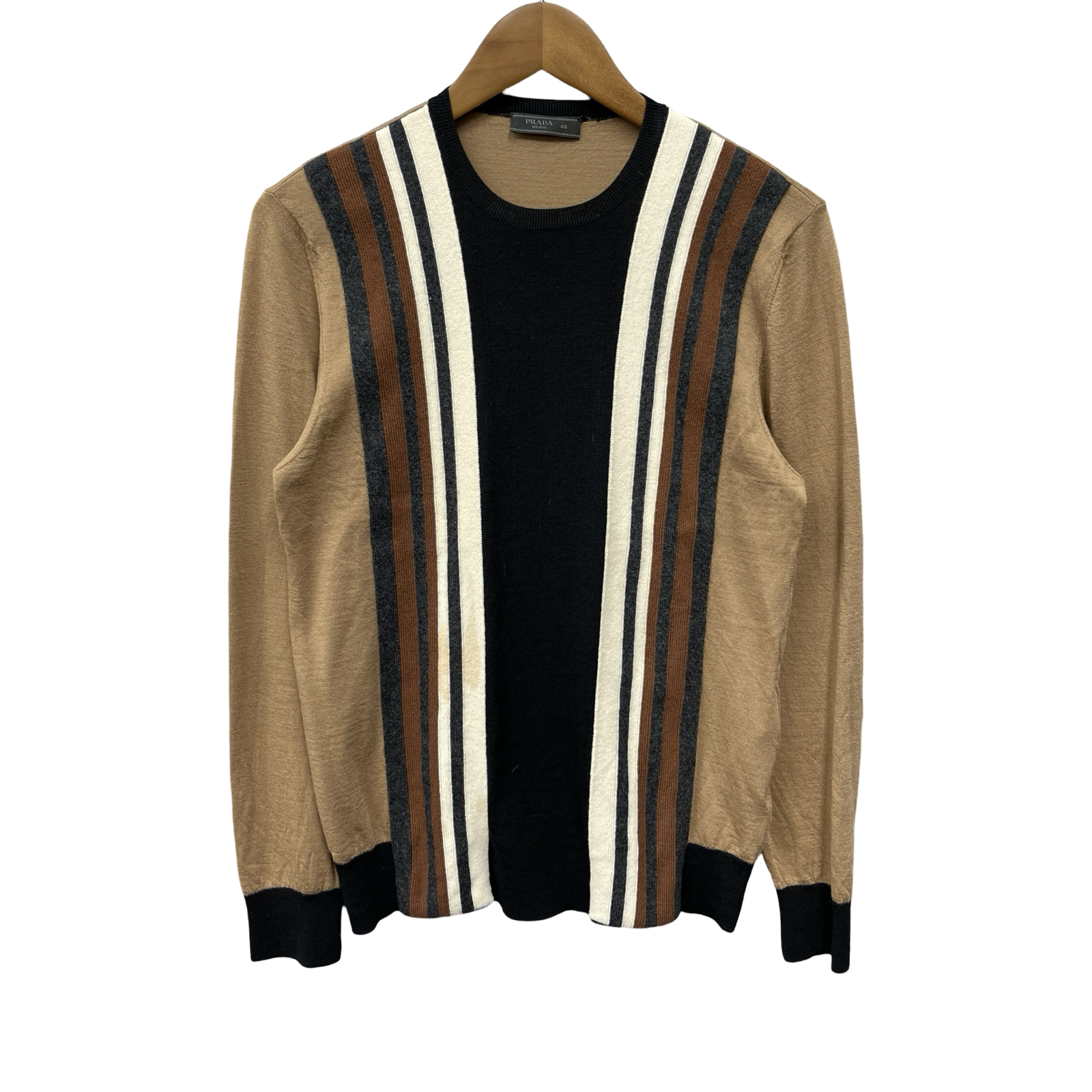 PRADA 2023AW Stripe Knit UMA552 S162 1KQC Size 46