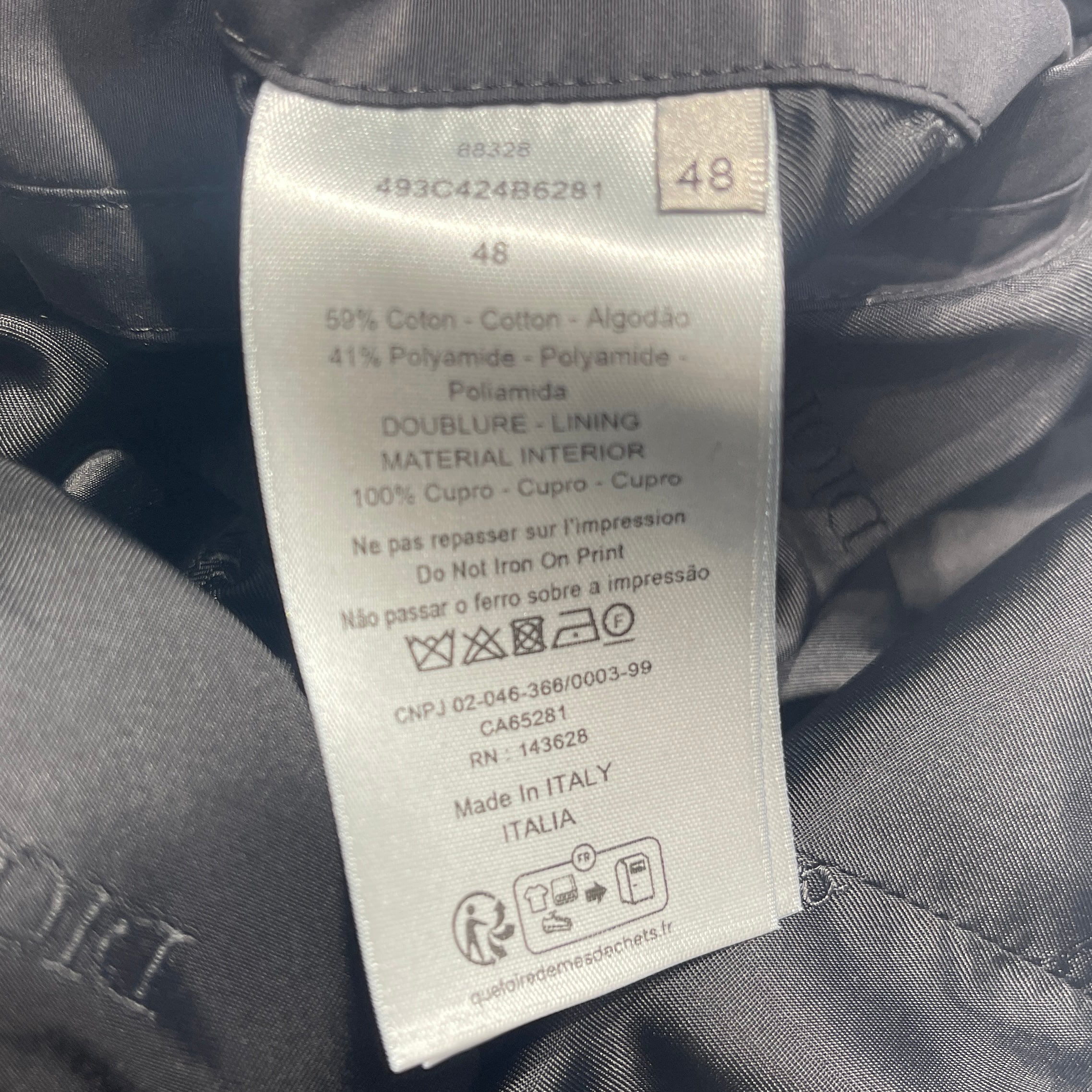 DIOR 2024AW Couture Windbreaker Jacket 493C424B6281 Size 48 ディオール クチュール ウィンドブレーカー ジャケット サイズ48