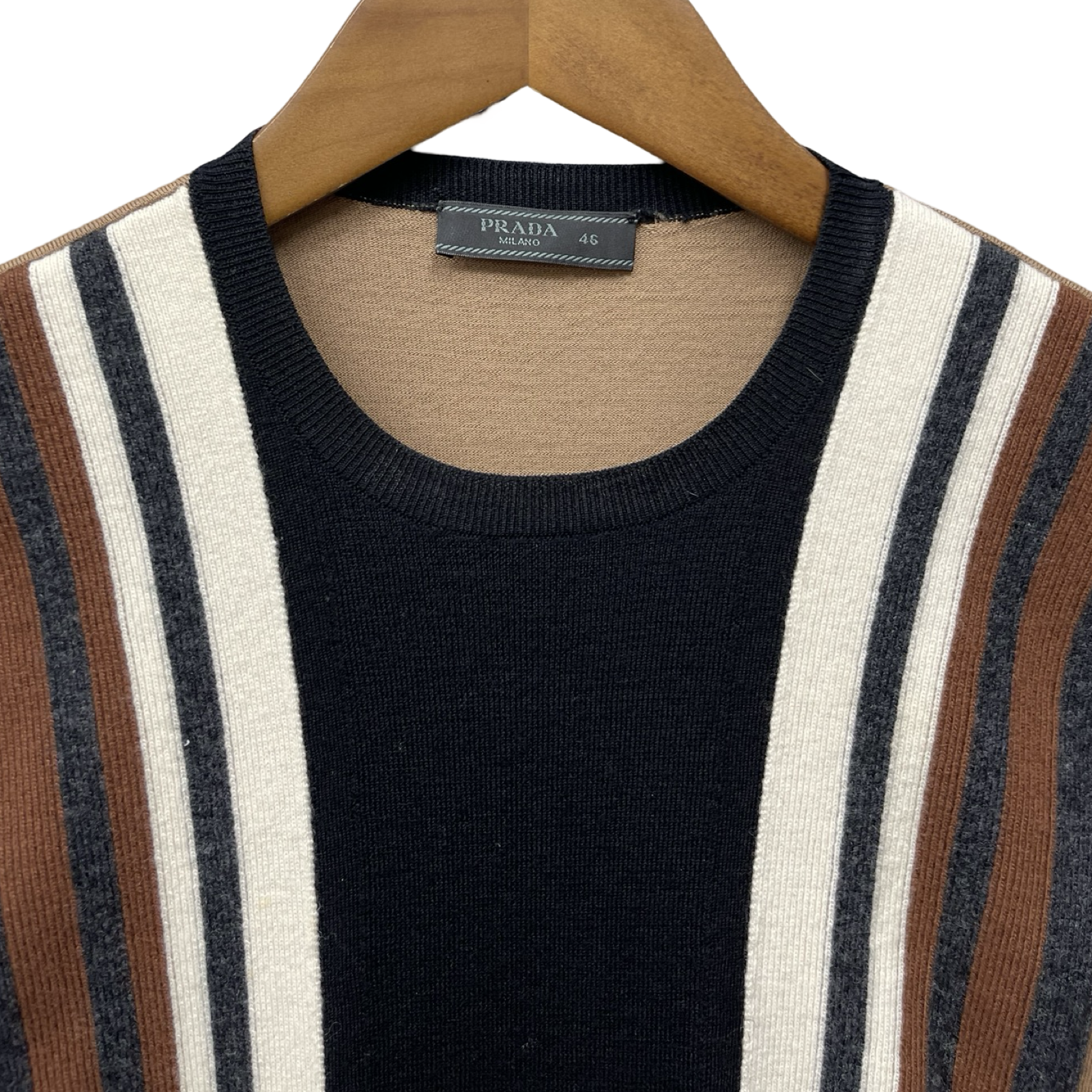 PRADA 2023AW Stripe Knit UMA552 S162 1KQC Size 46