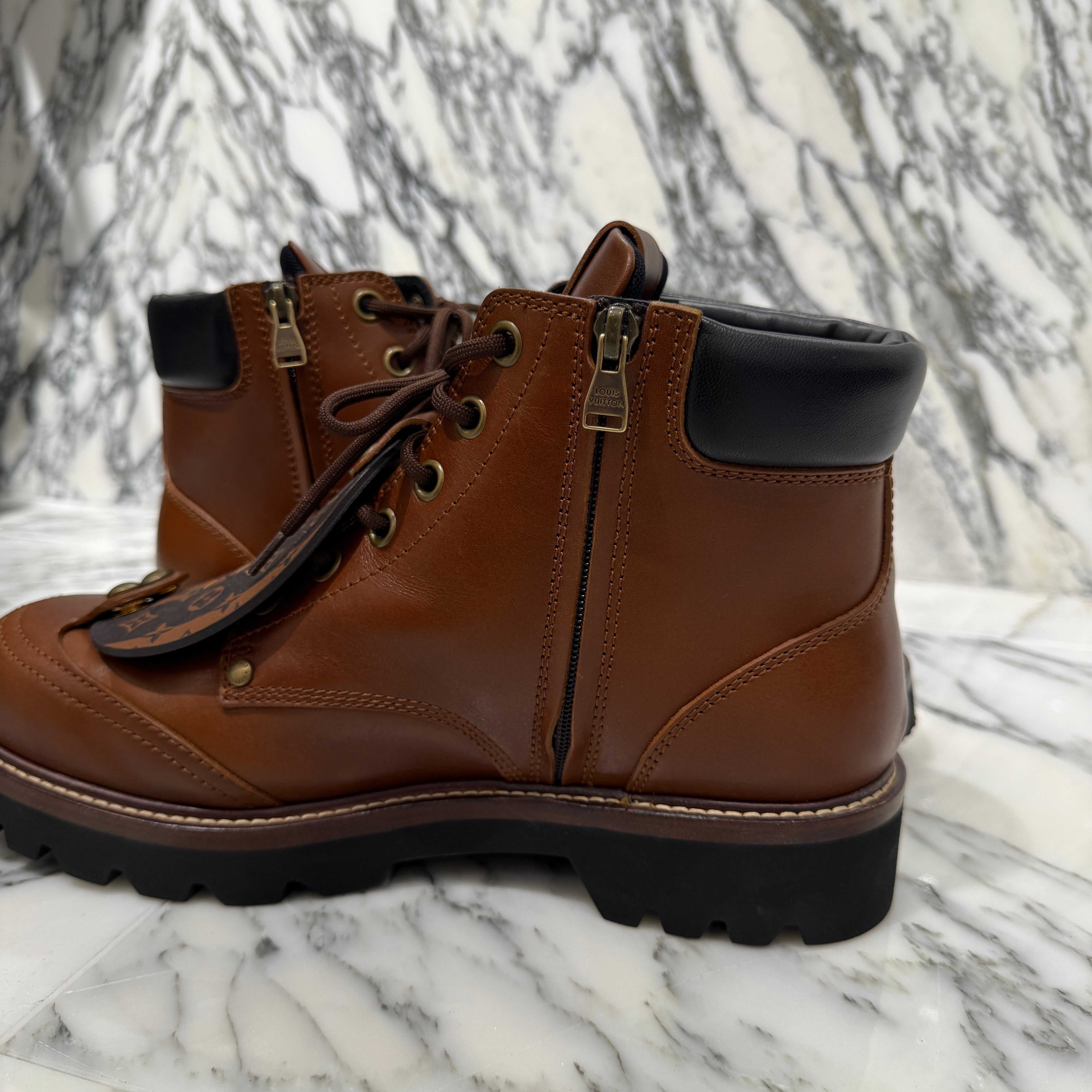 LOUIS VUITTON × NIGO 2021AW Oberkampf Line Ankle Boots 1A9ID6 Size 9 1/2 ルイヴィトン×ニゴ オーベルカンフ・ライン アンクルブーツ サイズ9 1/2