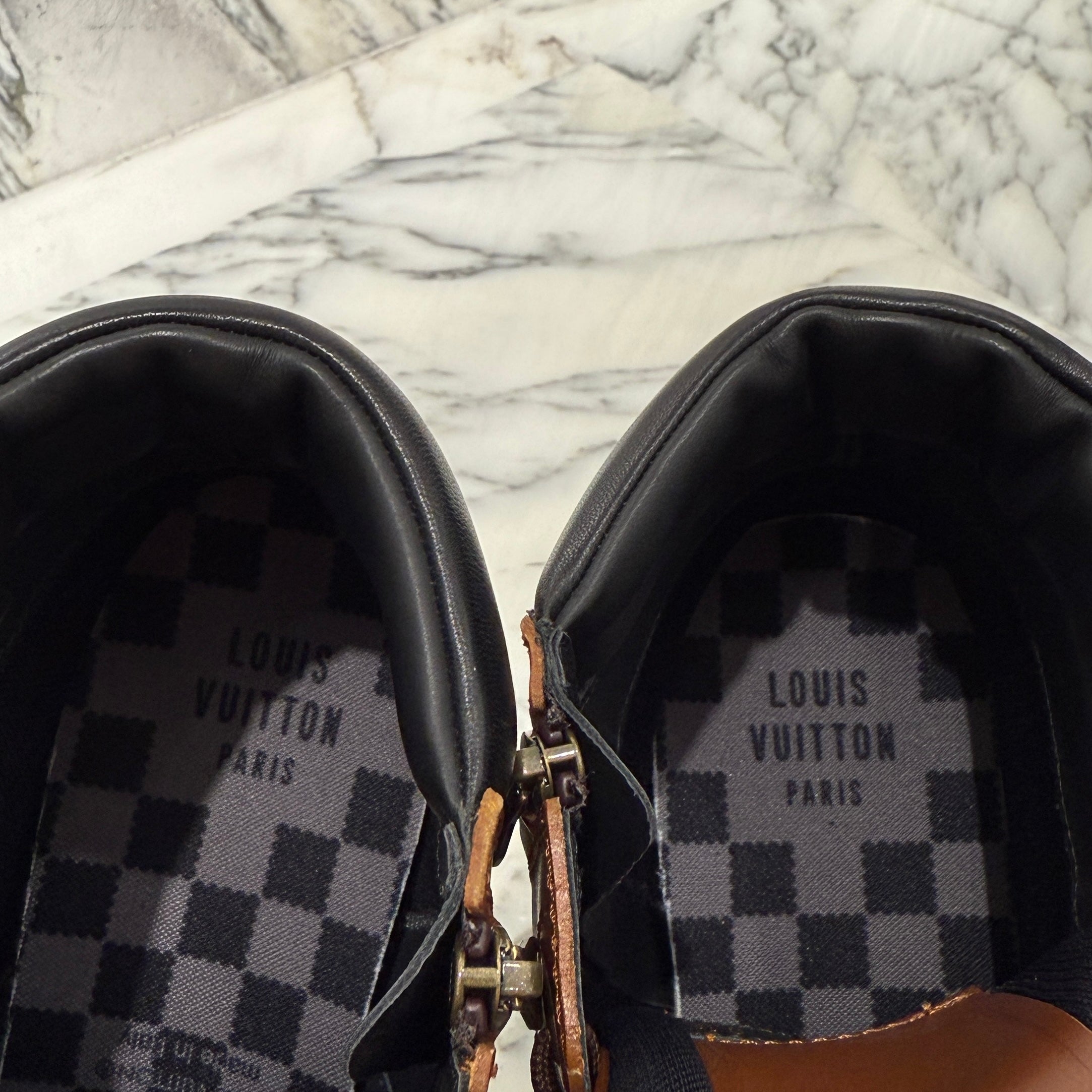 LOUIS VUITTON × NIGO 2021AW Oberkampf Line Ankle Boots 1A9ID6 Size 9 1/2 ルイヴィトン×ニゴ オーベルカンフ・ライン アンクルブーツ サイズ9 1/2