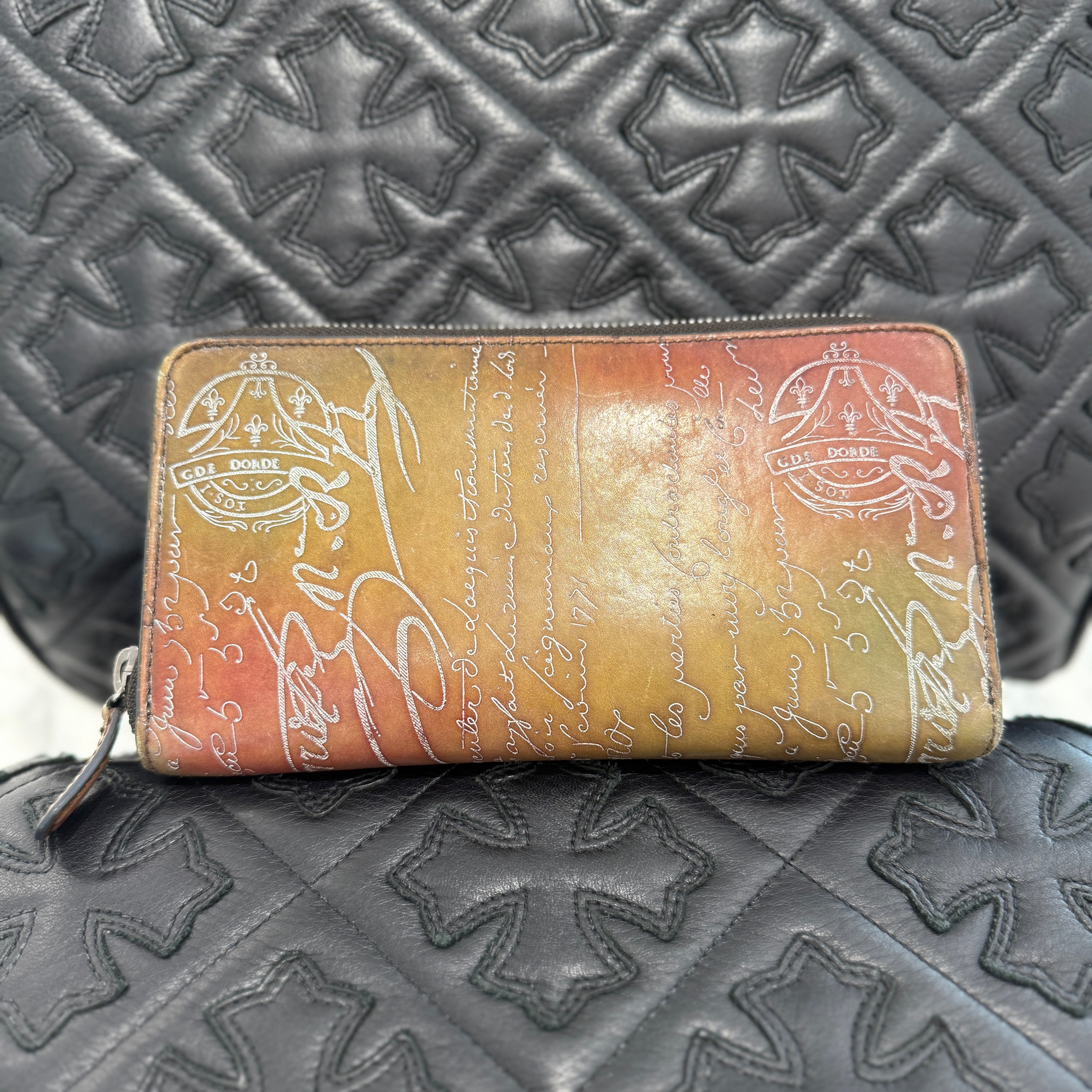 Berluti ITAUBA Calligraphy Scritto Leather Zip Long Wallet ベルルッティ イタウバ カリグラフィ スクリット レザージップ ロングウォレット