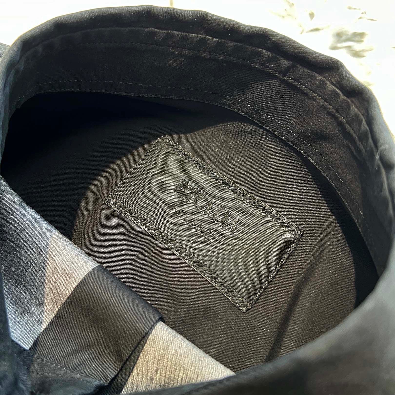 PRADA 2023SS FLOWER SHADOW Print Triangle Logo Patch Cotton Shirt Size XS プラダ フラワーシャドウ プリント トライアングルロゴ パッチ コットンシャツ サイズXS