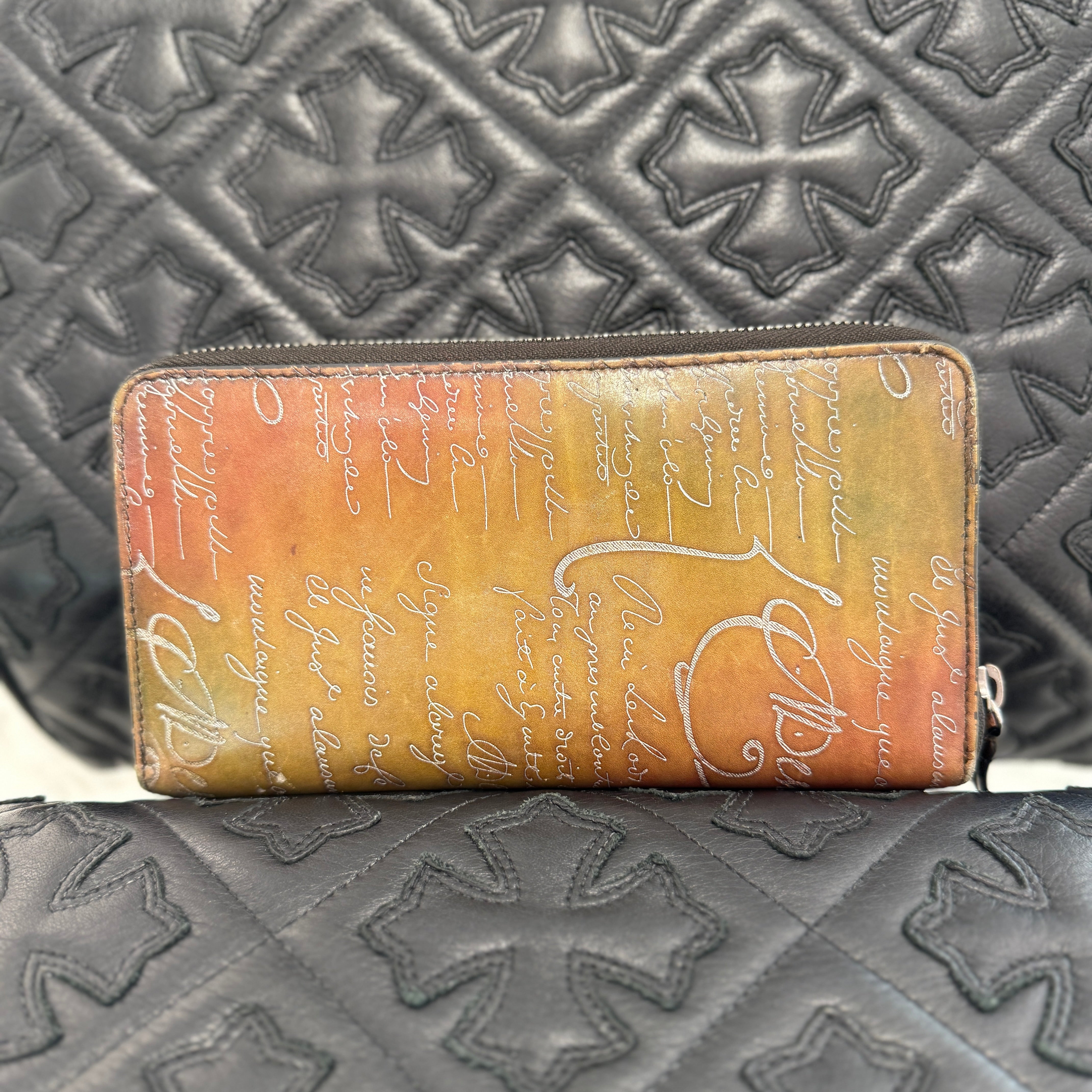 Berluti ITAUBA Calligraphy Scritto Leather Zip Long Wallet ベルルッティ イタウバ カリグラフィ スクリット レザージップ ロングウォレット