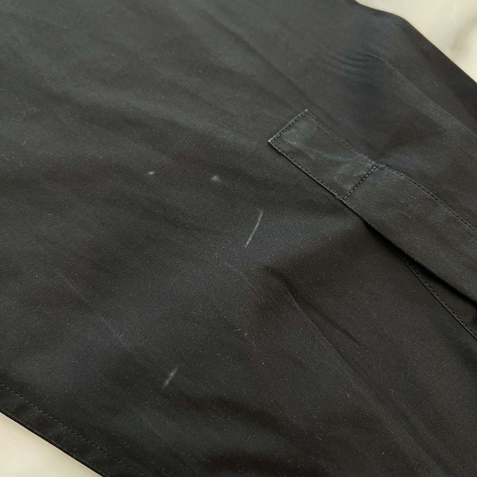 PRADA 2023SS FLOWER SHADOW Print Triangle Logo Patch Cotton Shirt Size XS プラダ フラワーシャドウ プリント トライアングルロゴ パッチ コットンシャツ サイズXS