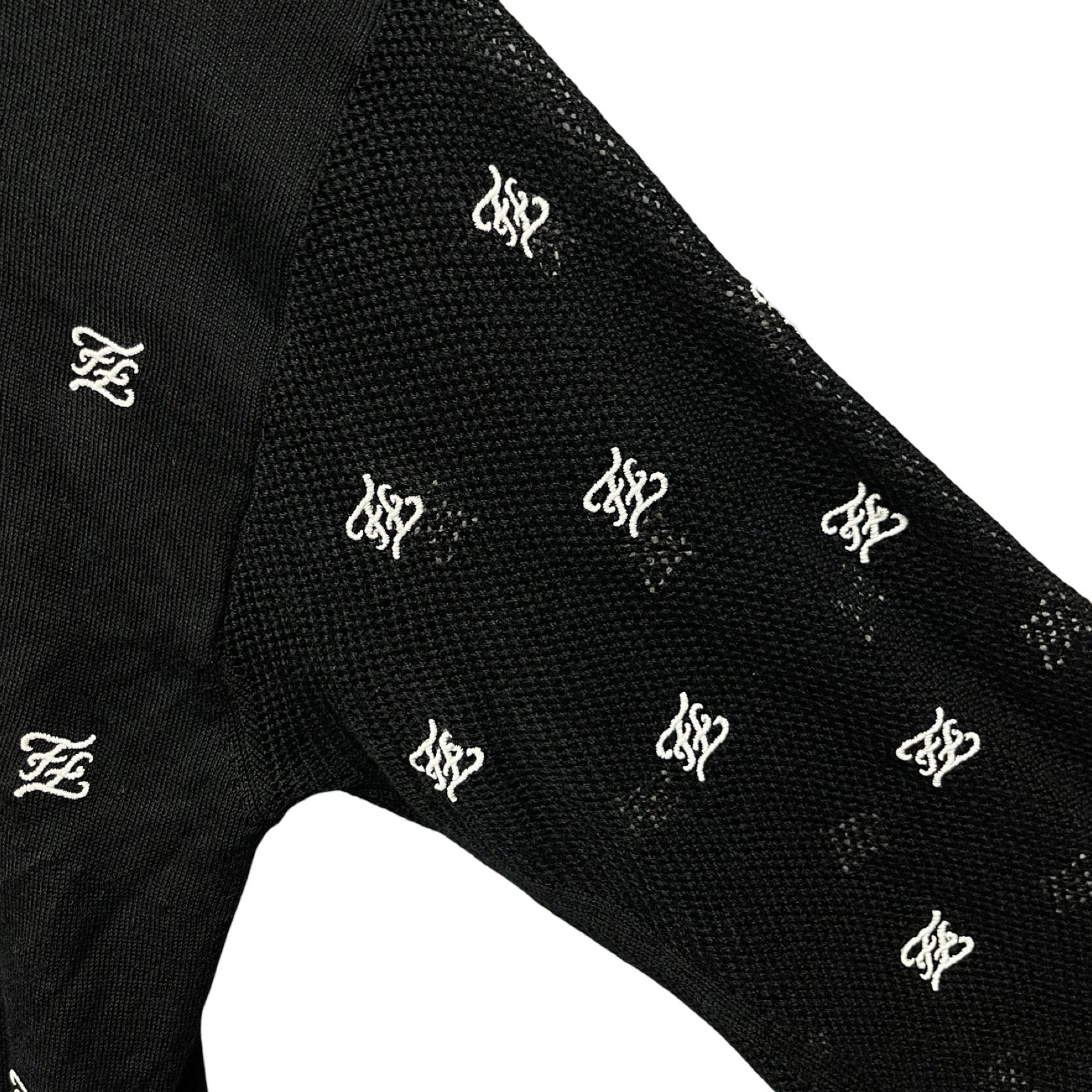 FENDI 2019AW Logo Embroidery Knit FZY907 A9WN Size 38