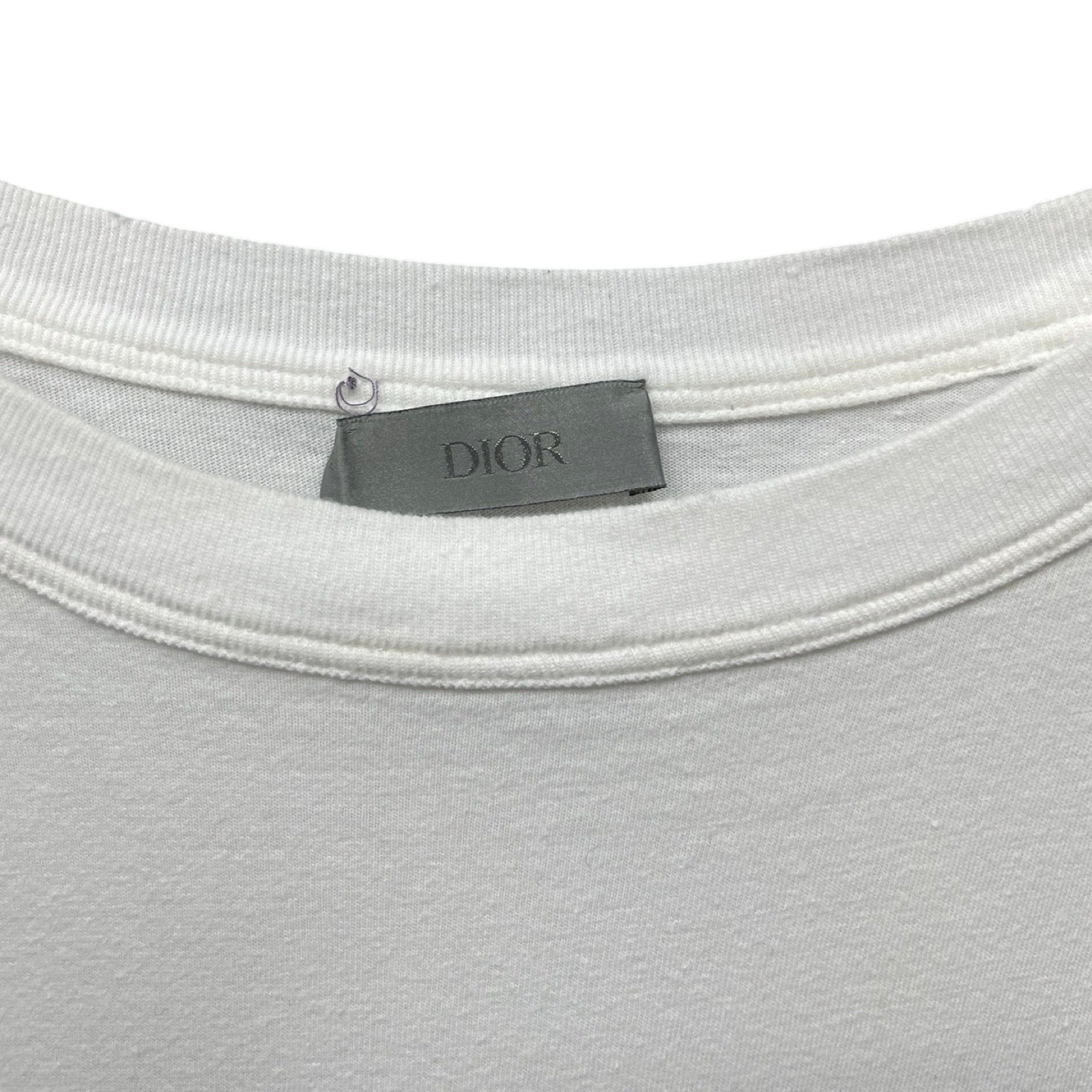 DIOR×ERL ERL 2023SS Slub Cotton Jersey Logo Embroidery Tee 313J647A0817 Size S