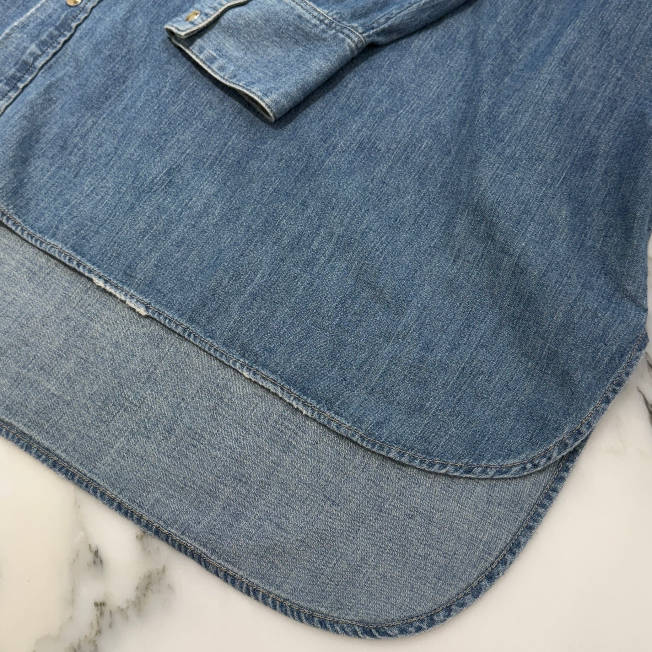 セリーヌ　デニムシャツ CELINE 2022SS Western Denim Shirt 2T217362M Size M セリーヌ