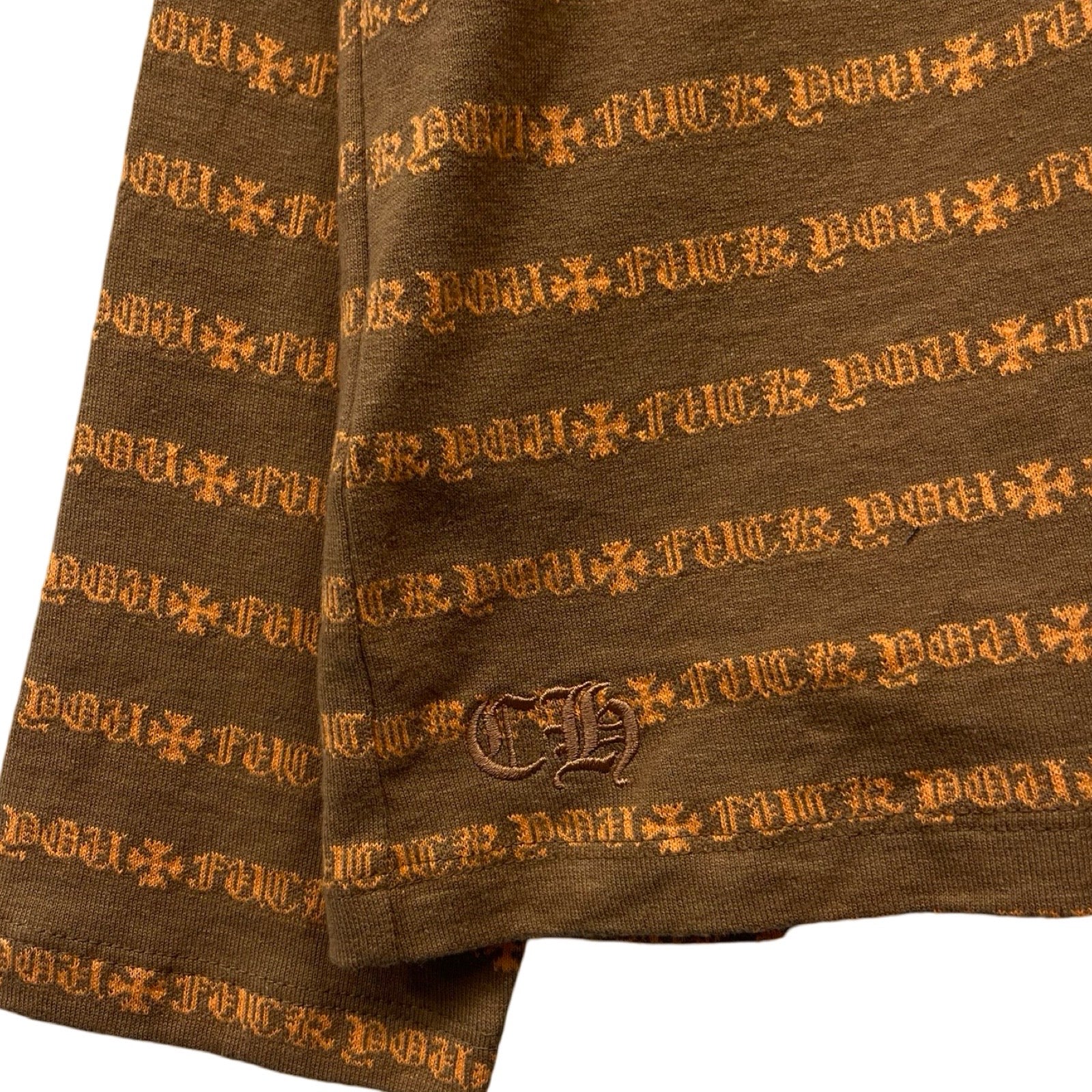 CHROME HEARTS×MATTY BOY Y Not Stripe Polo L/S Tee Size L