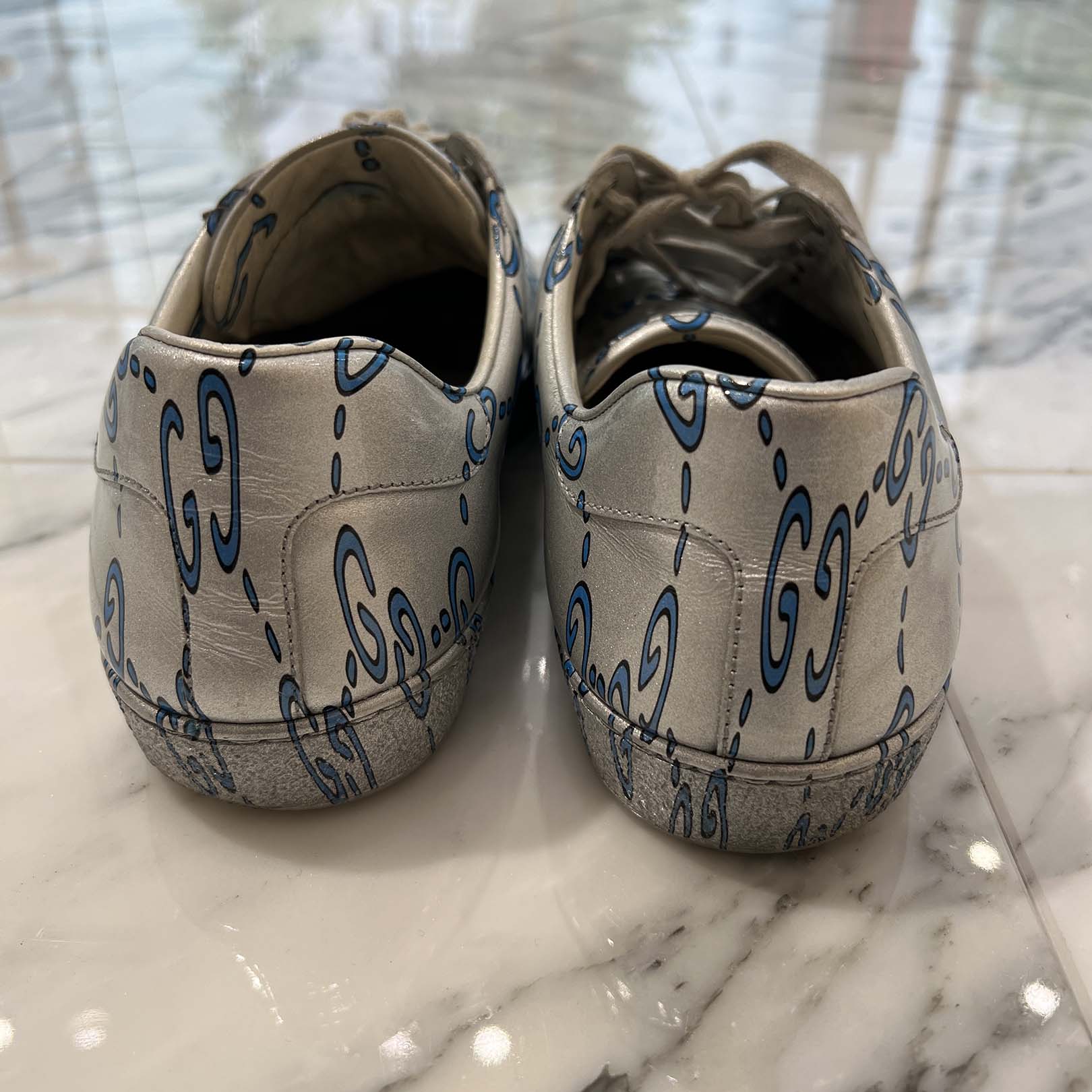 GUCCI 2019AW GG Metallic Patent Leather Low Top Sneakers 548938 Size 9 (27.0cm) グッチ GGメタリックパテントレザーローカットスニーカー サイズ9 (27.0cm)