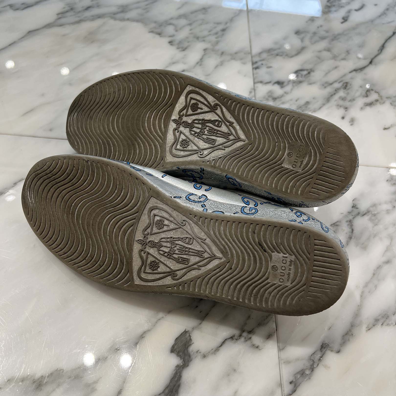 GUCCI 2019AW GG Metallic Patent Leather Low Top Sneakers 548938 Size 9 (27.0cm) グッチ GGメタリックパテントレザーローカットスニーカー サイズ9 (27.0cm)