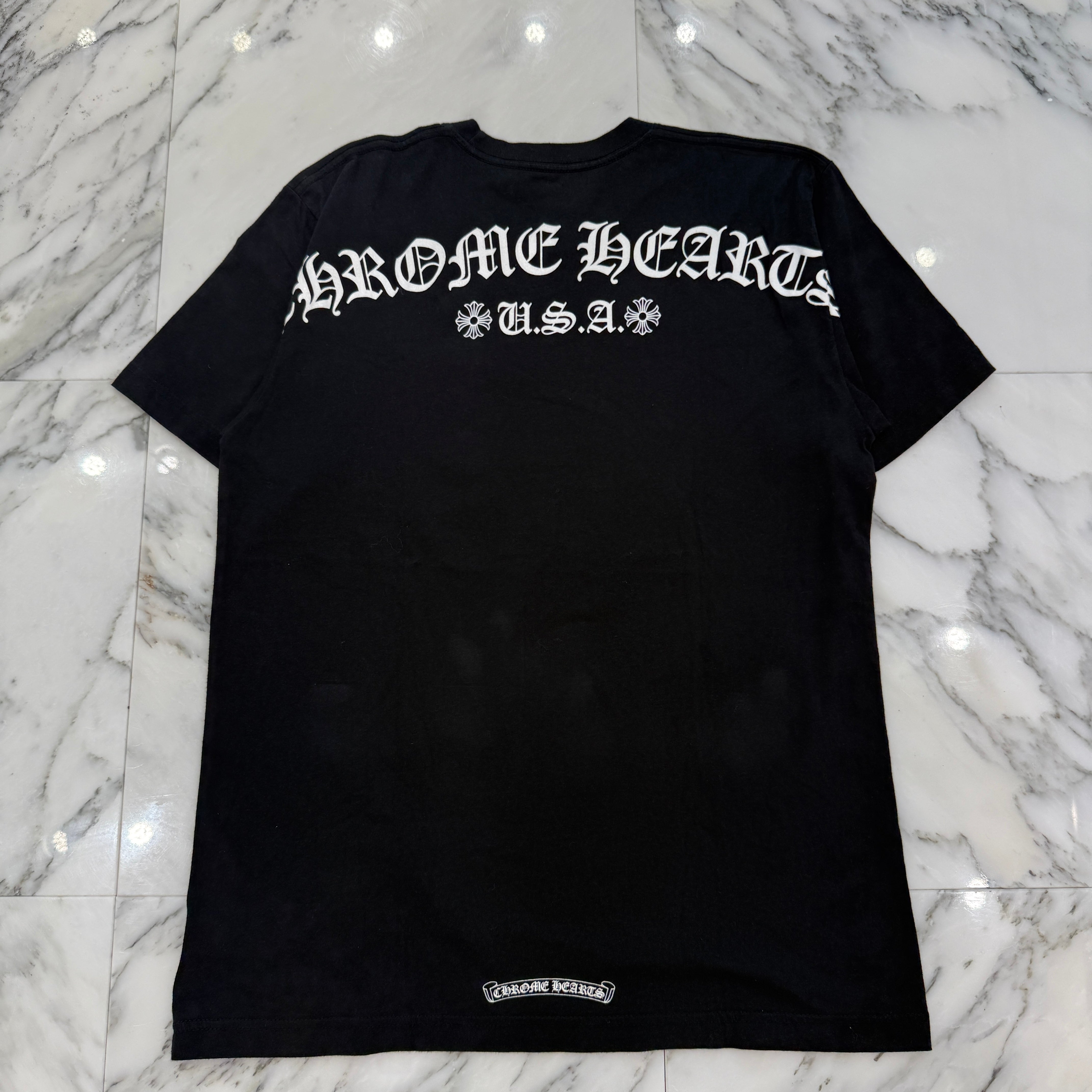 CHROME HEARTS Back Arch USA Logo Tee Size L クロムハーツ バック