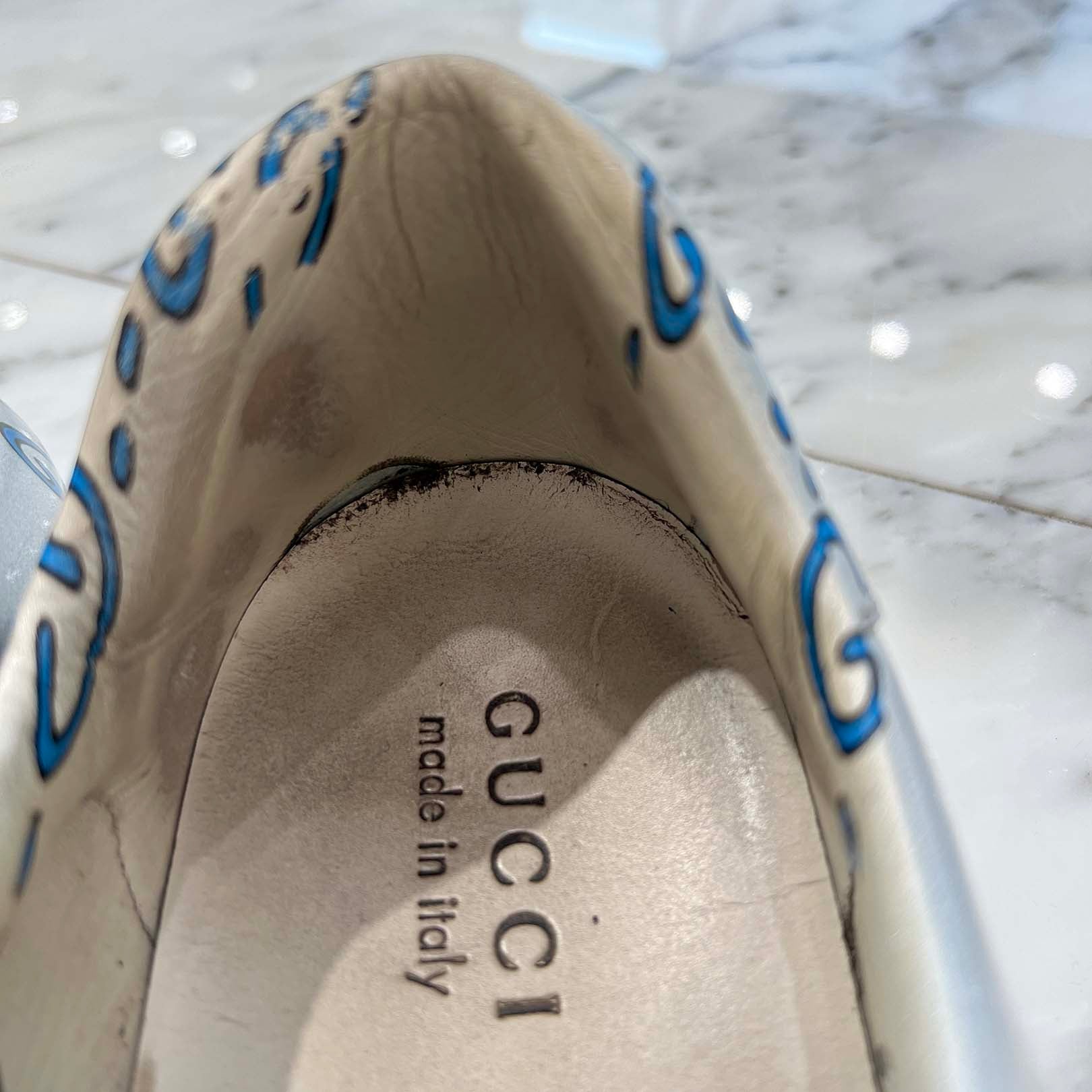 GUCCI 2019AW GG Metallic Patent Leather Low Top Sneakers 548938 Size 9 (27.0cm) グッチ GGメタリックパテントレザーローカットスニーカー サイズ9 (27.0cm)