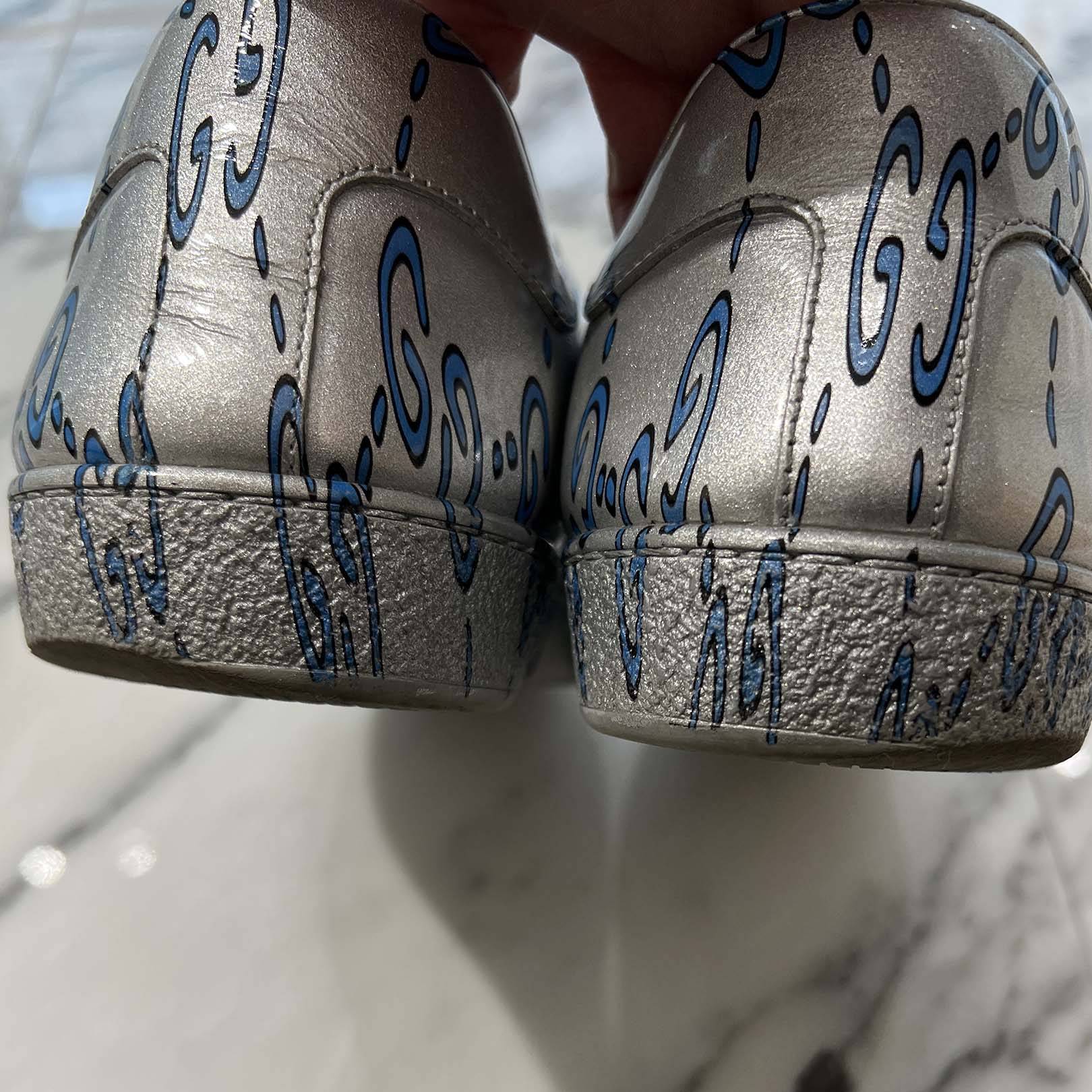 GUCCI 2019AW GG Metallic Patent Leather Low Top Sneakers 548938 Size 9 (27.0cm) グッチ GGメタリックパテントレザーローカットスニーカー サイズ9 (27.0cm)