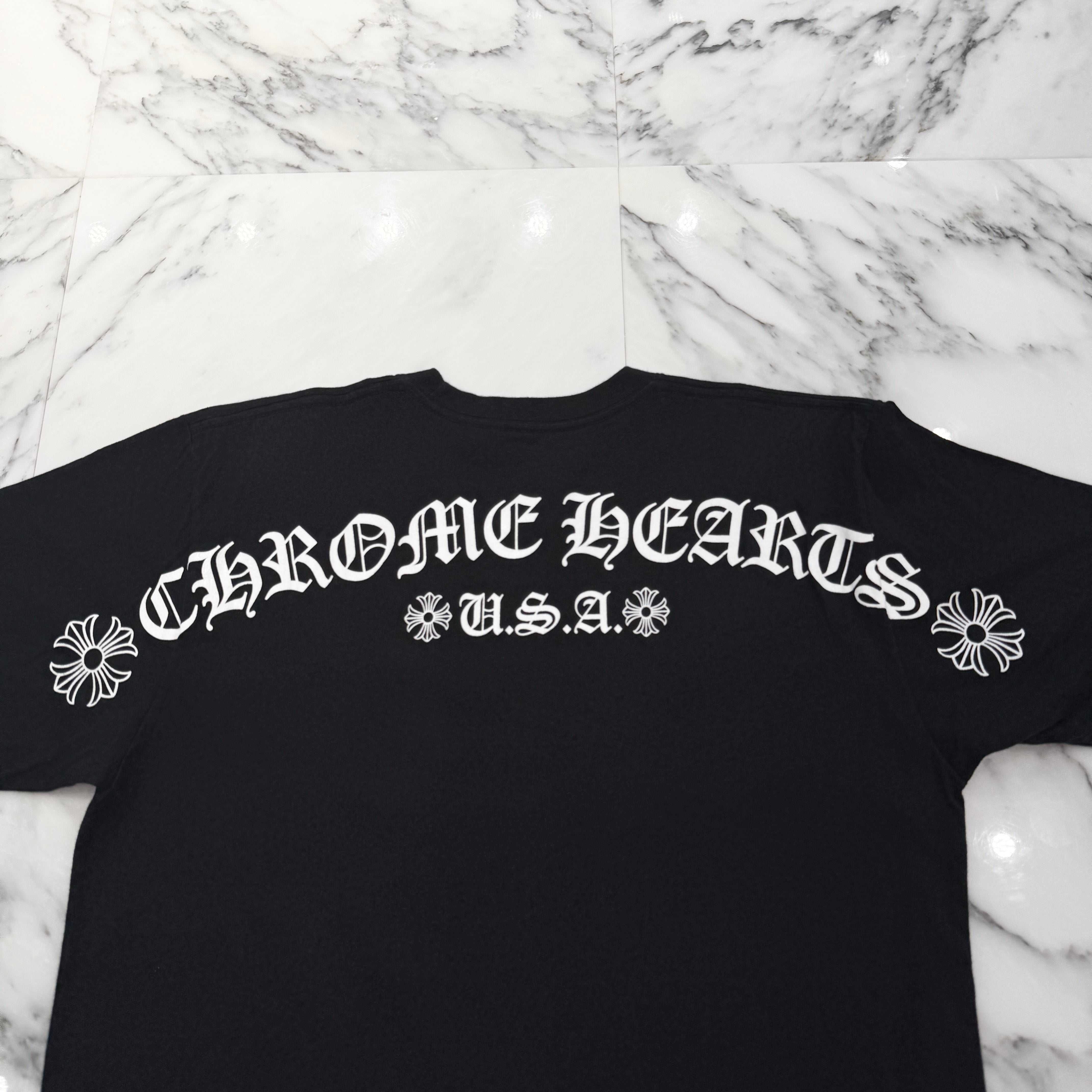 CHROME HEARTS Back Arch USA Logo Tee Size L クロムハーツ バック