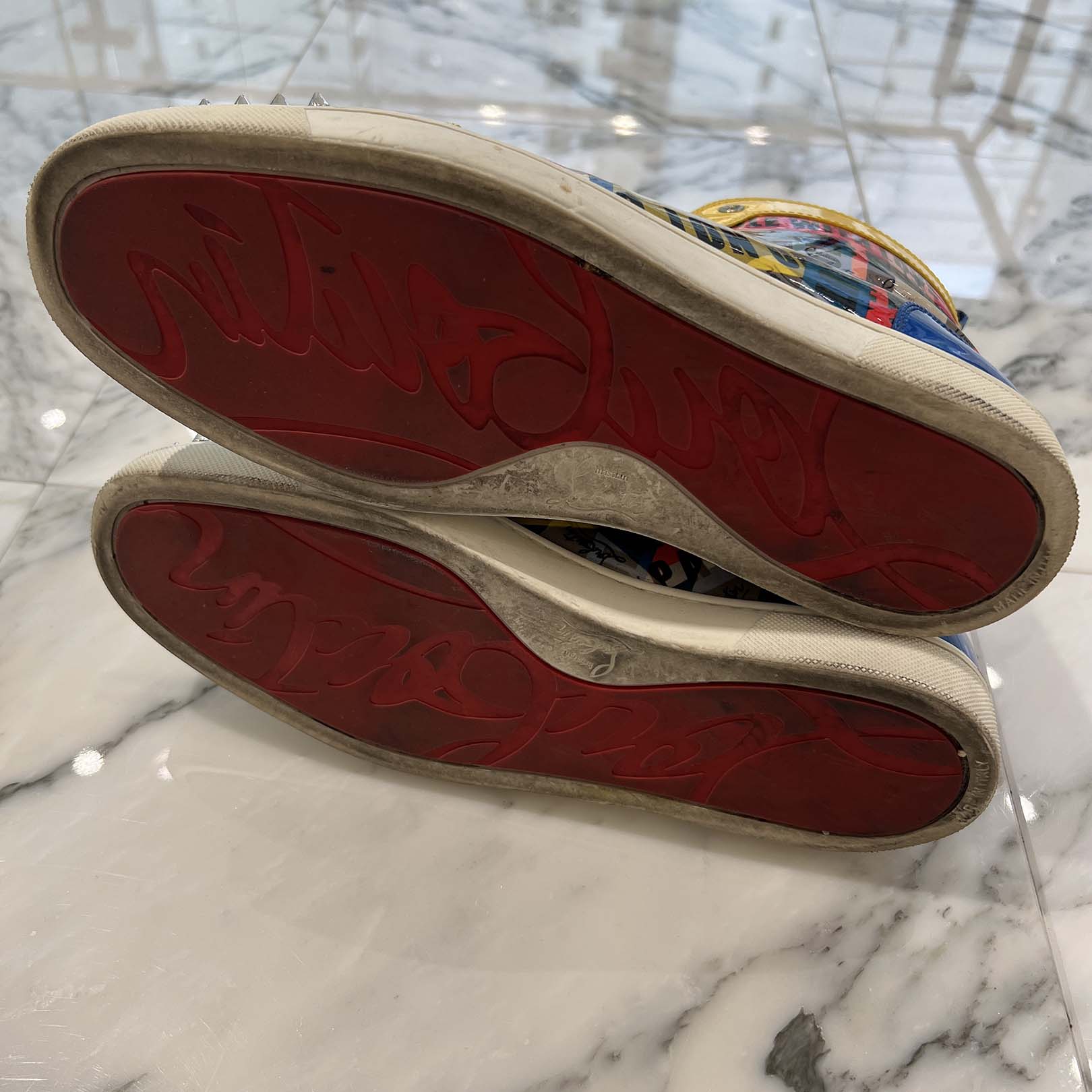 Christian Louboutin Spiked Studded Patent Leather High Top Sneakers Size 43 (約27.5cm) クリスチャンルブタン スパイクスタッズ パテントレザーハイカットスニーカー サイズ43 (約27.5cm)