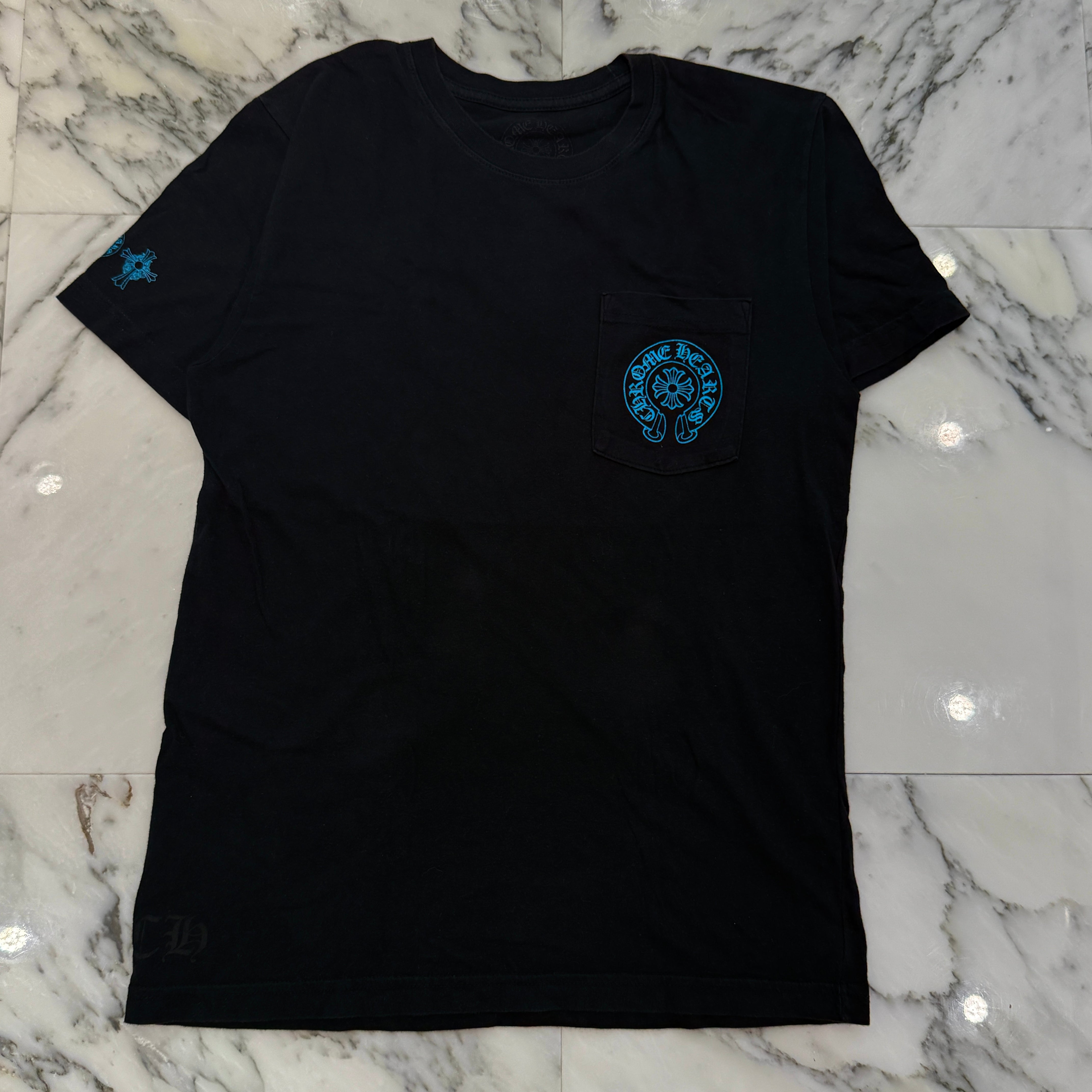 CHROME HEARTS 3 Blue Cross Tee Size M クロムハーツ 3 ブルークロス