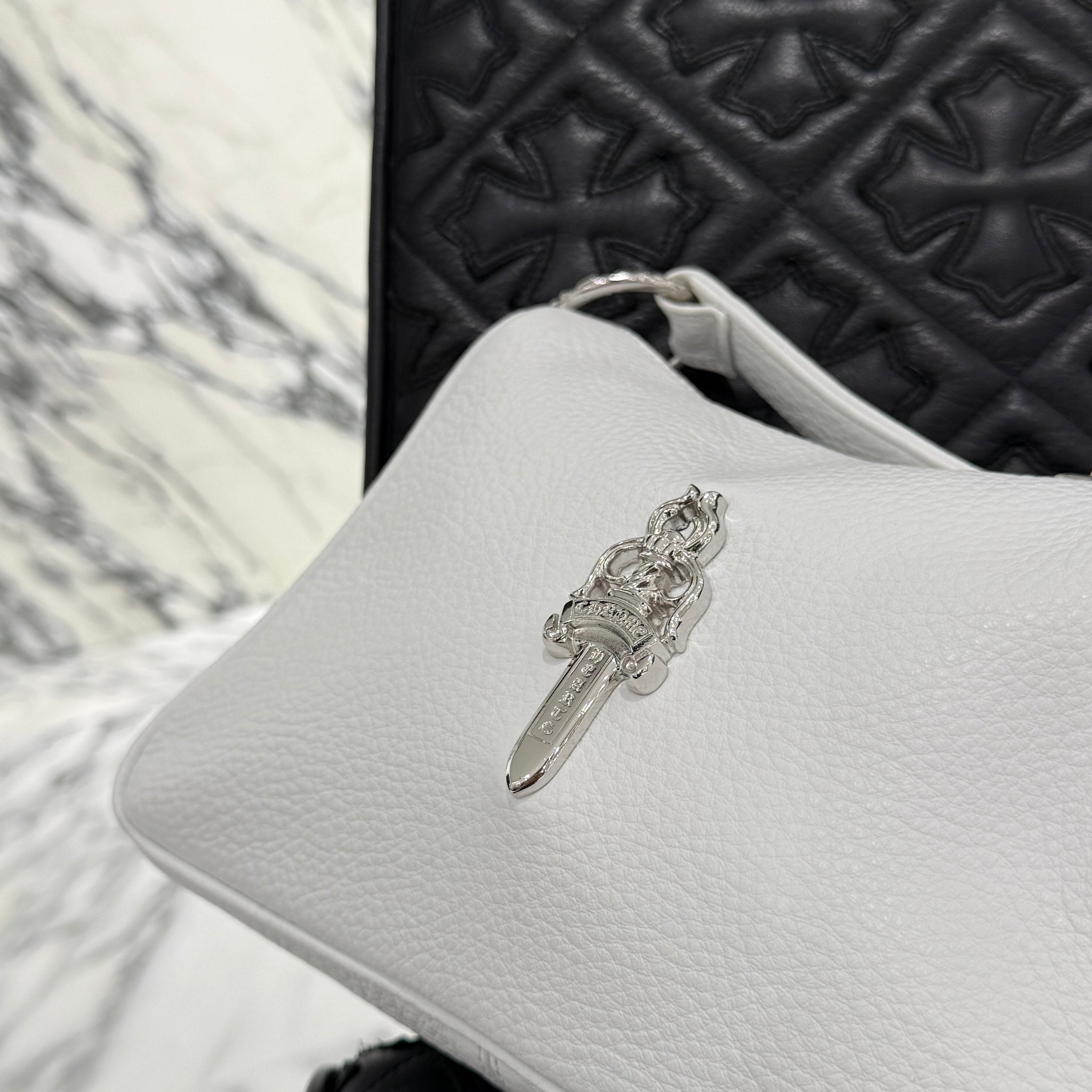 CHROME HEARTS CHICKEN NUGGET Small Leather Shoulder Bag クロム