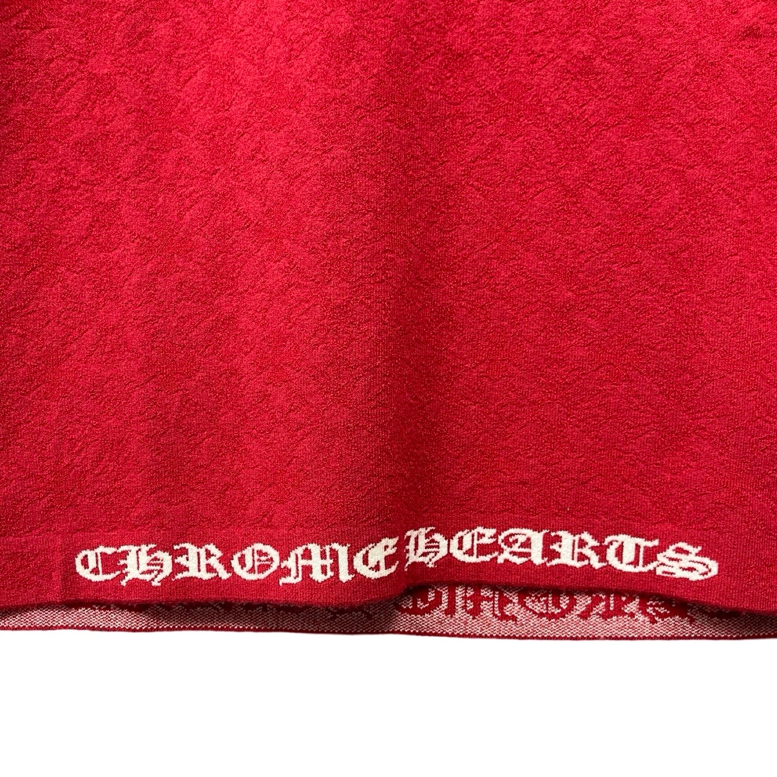 CHROME HEARTS Y NOT V-neck Rayon Polo Shirt Size L