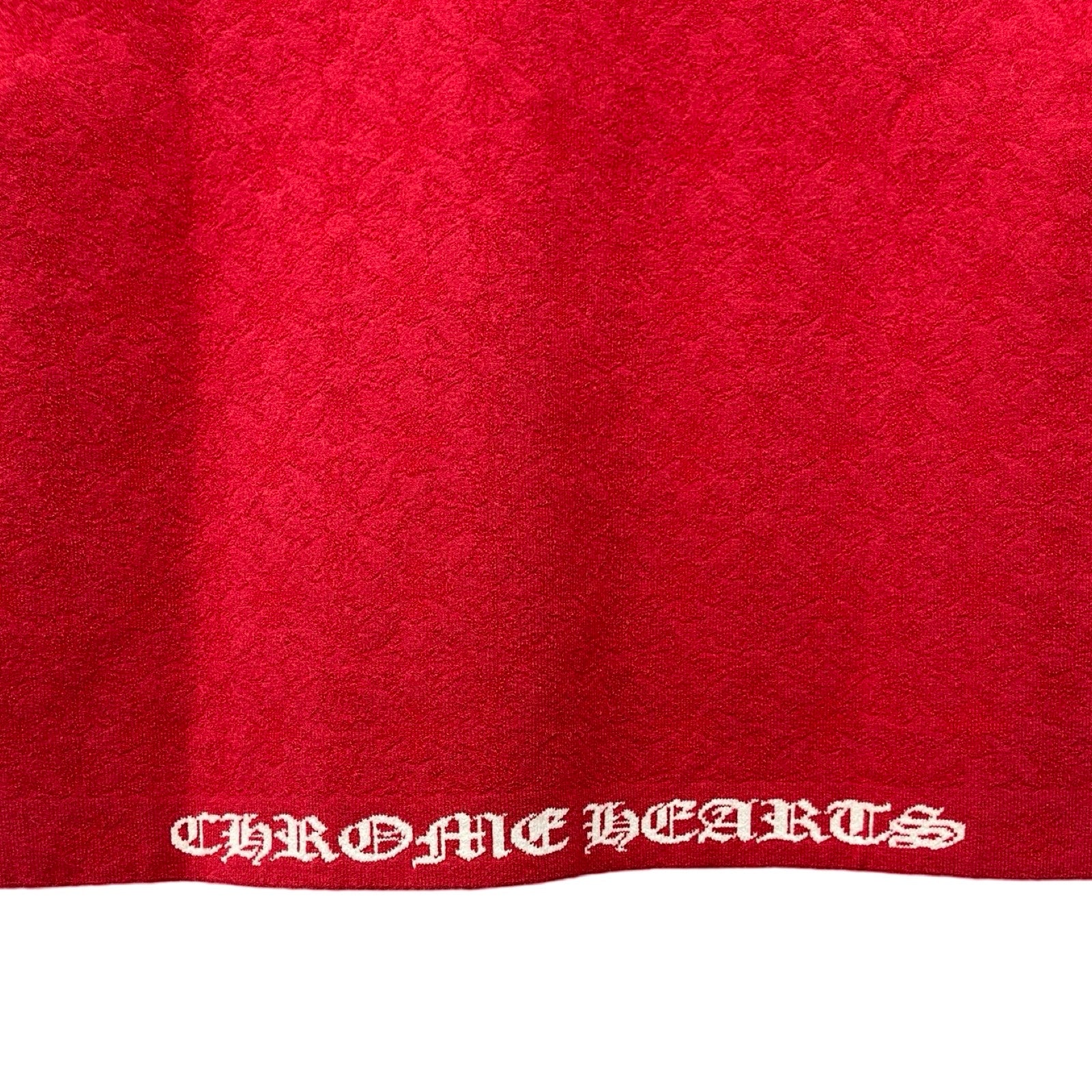 CHROME HEARTS Y NOT V-neck Rayon Polo Shirt Size L