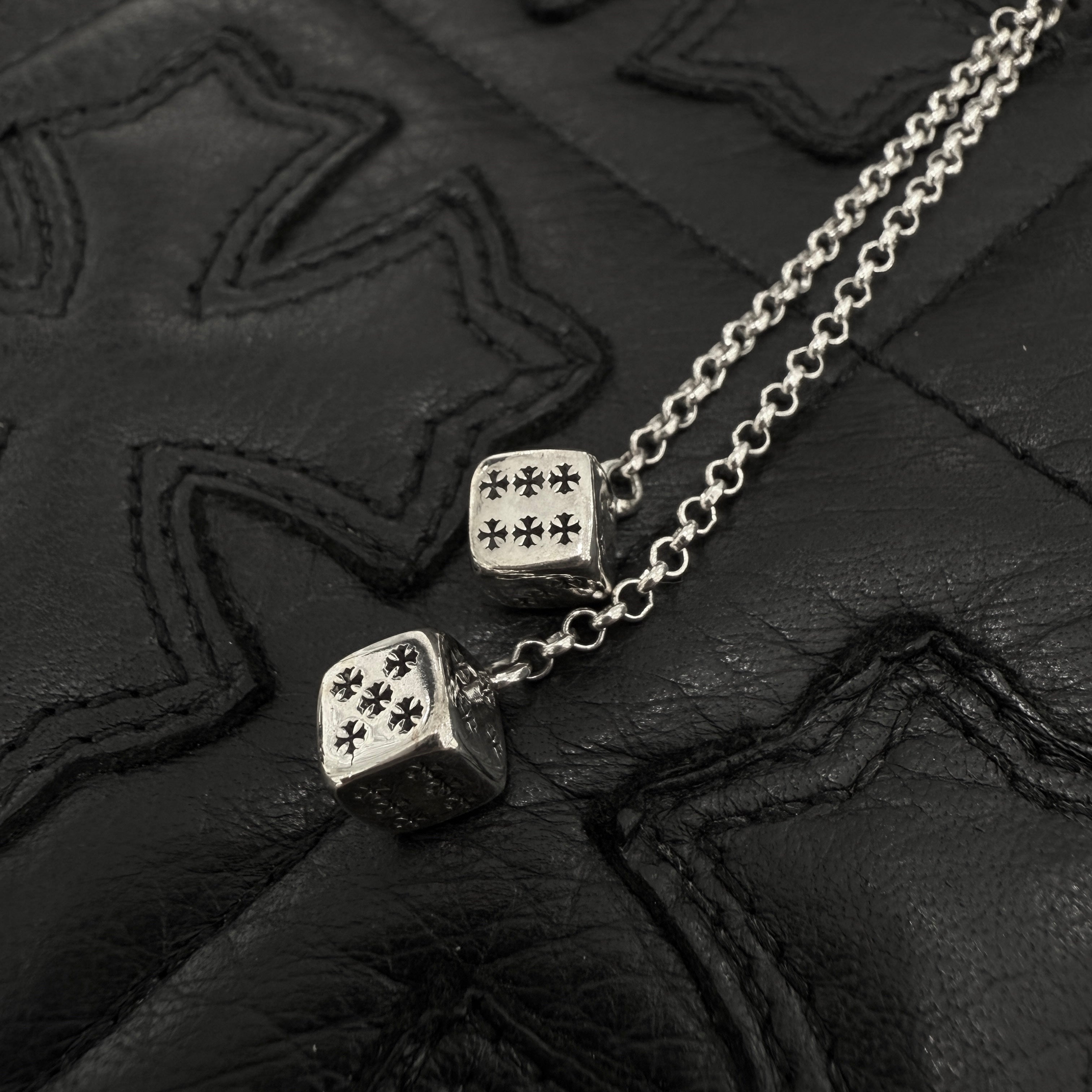 CHROME HEARTS CH Cross Double Dice Earrings クロムハーツ CH