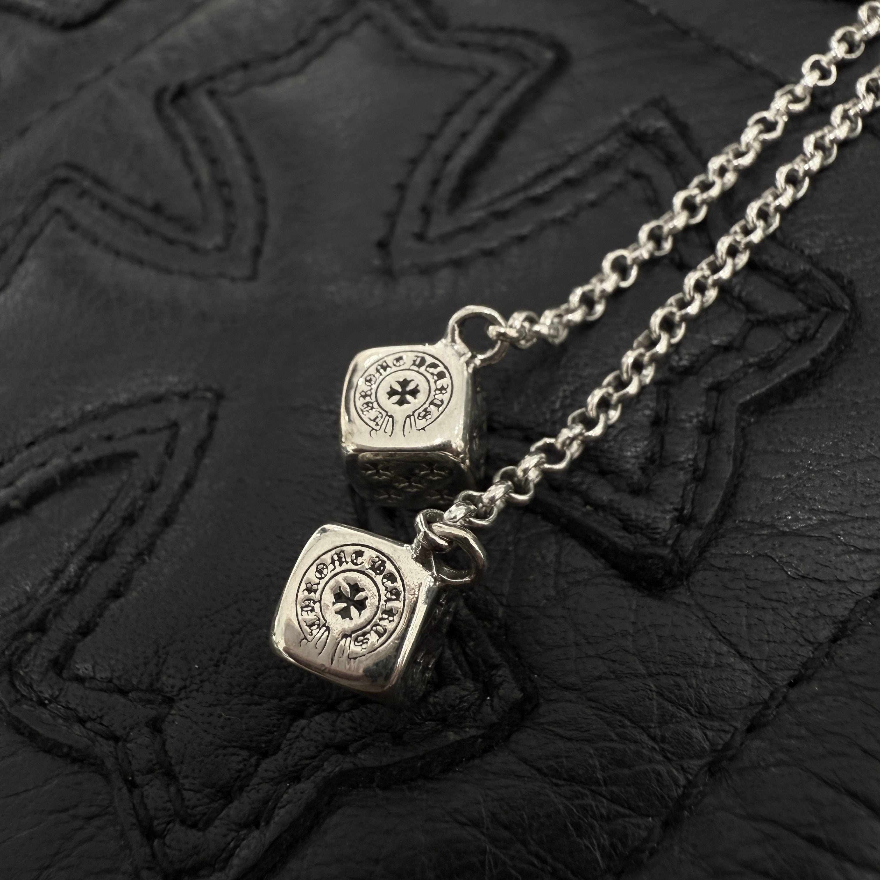 CHROME HEARTS CH Cross Double Dice Earrings クロムハーツ CH