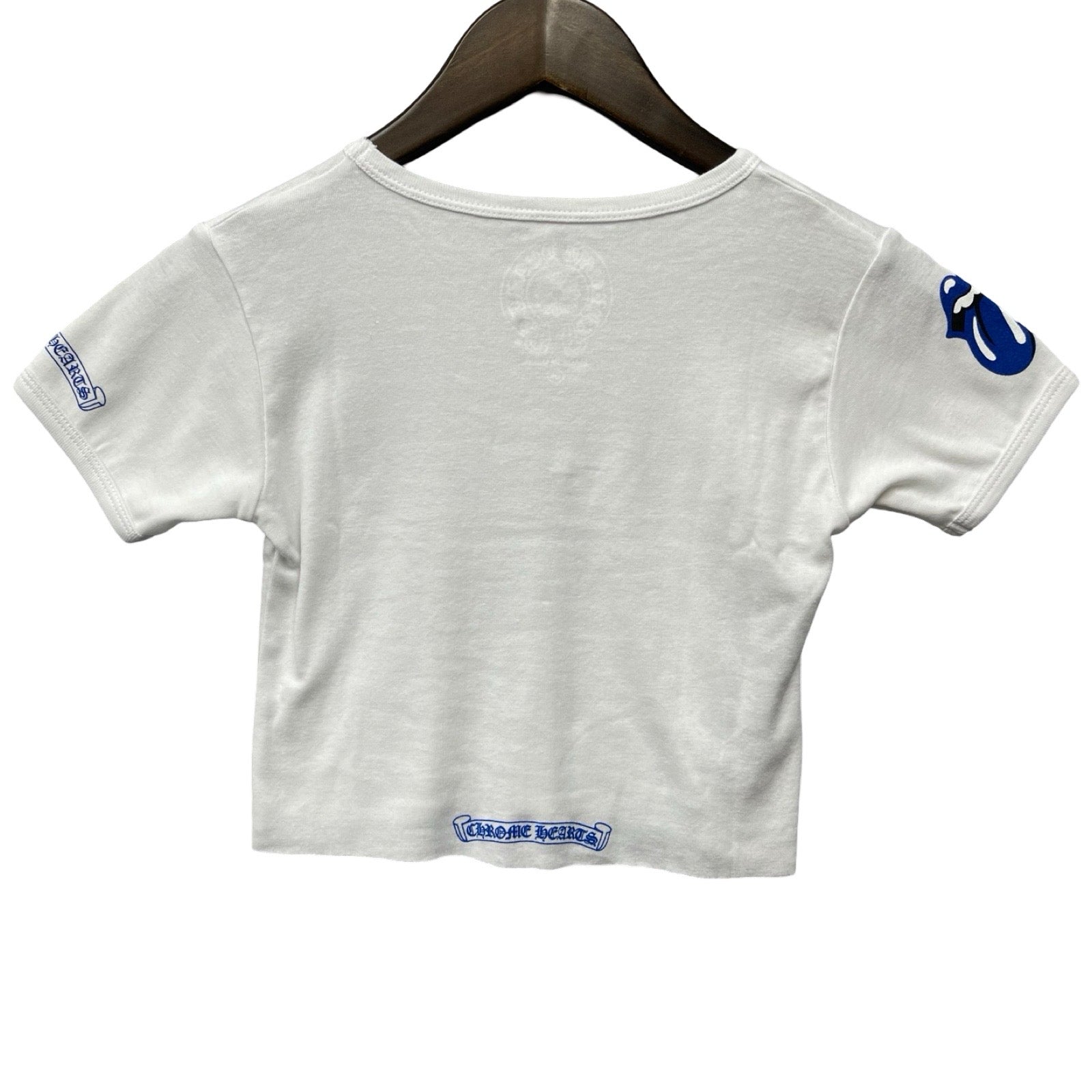 CHROME HEARTS Rolling Stones Lip＆Tongue Neck Logo S/S Tee Size ONE SIZE