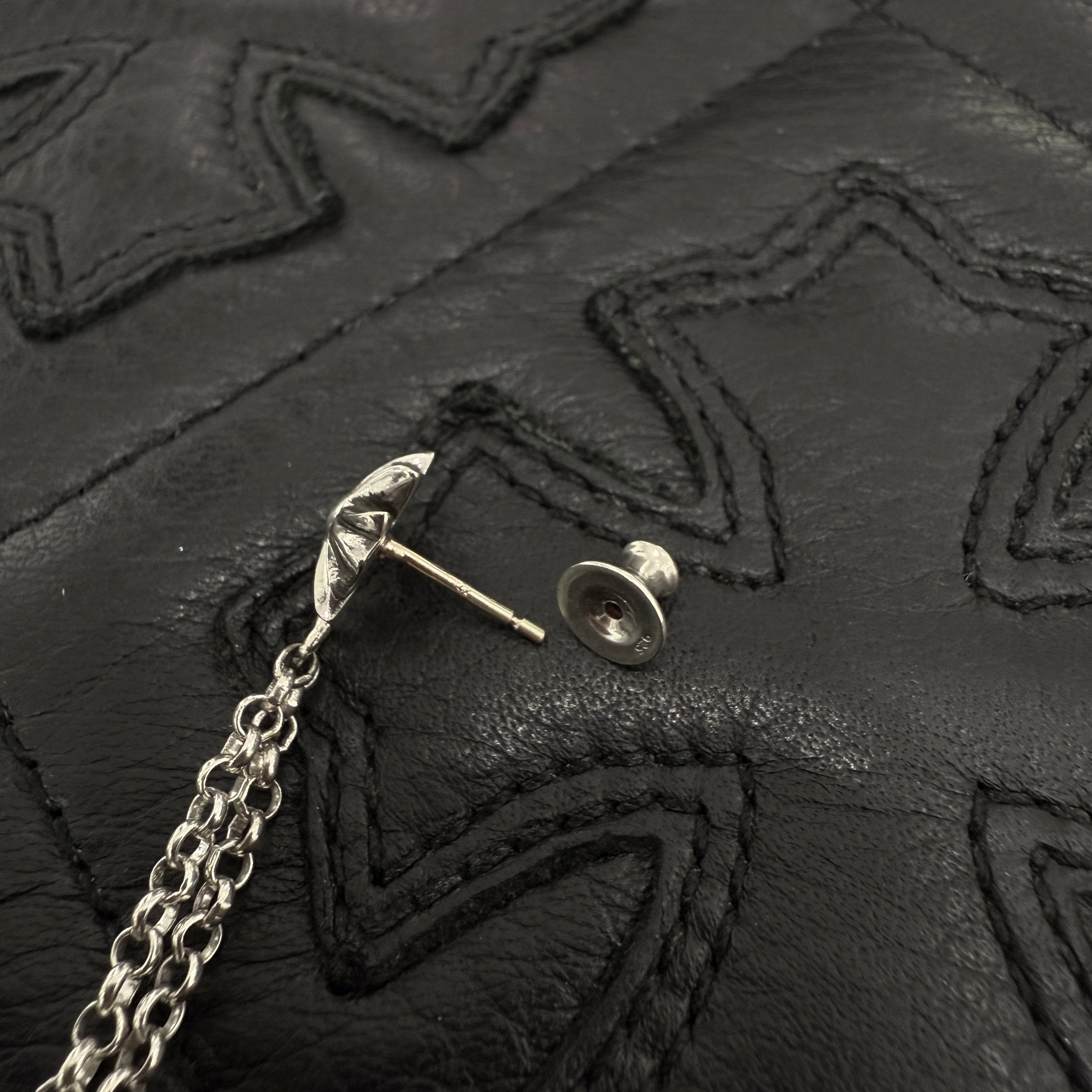 CHROME HEARTS CH Cross Double Dice Earrings クロムハーツ CHクロス