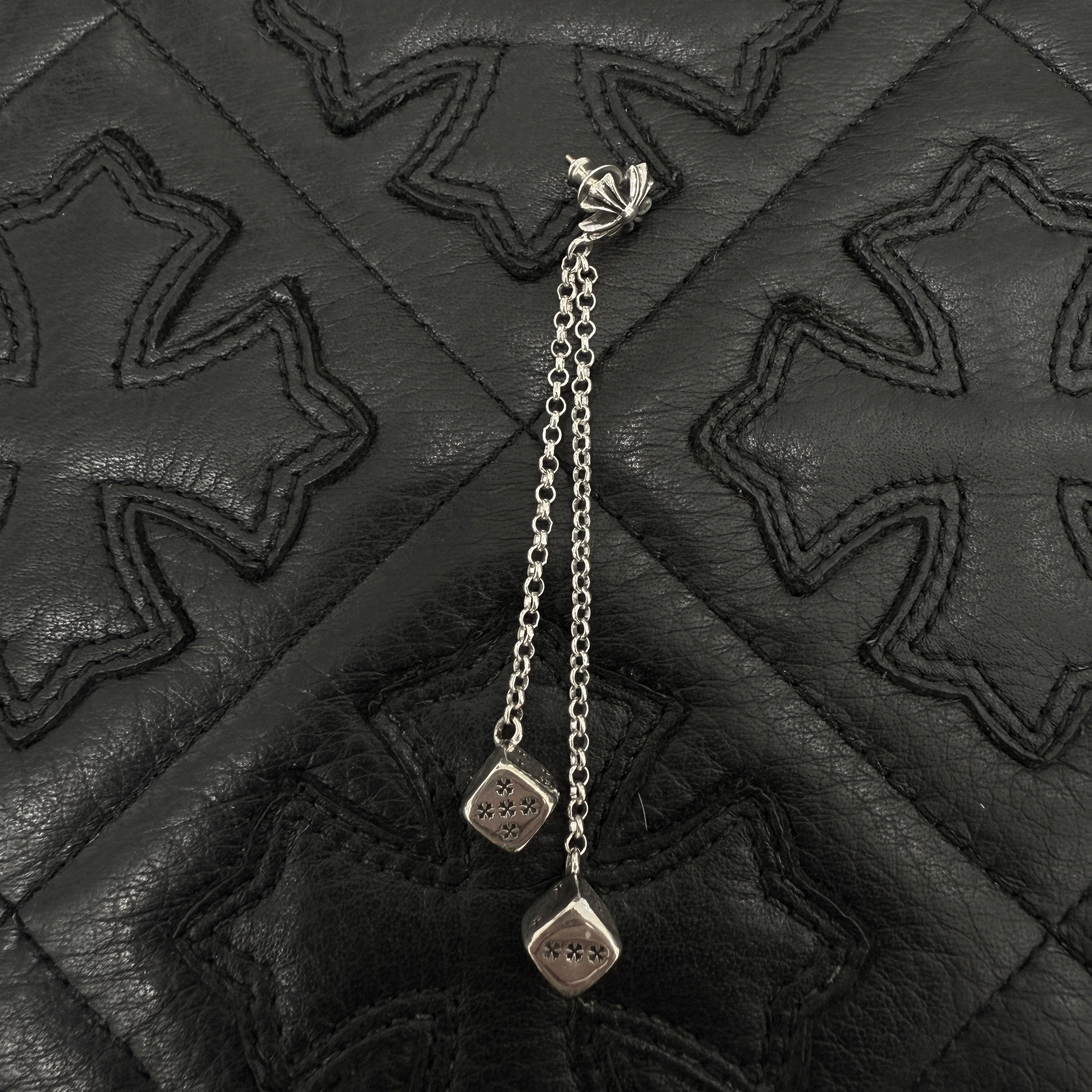 CHROME HEARTS CH Cross Double Dice Earrings クロムハーツ CHクロス