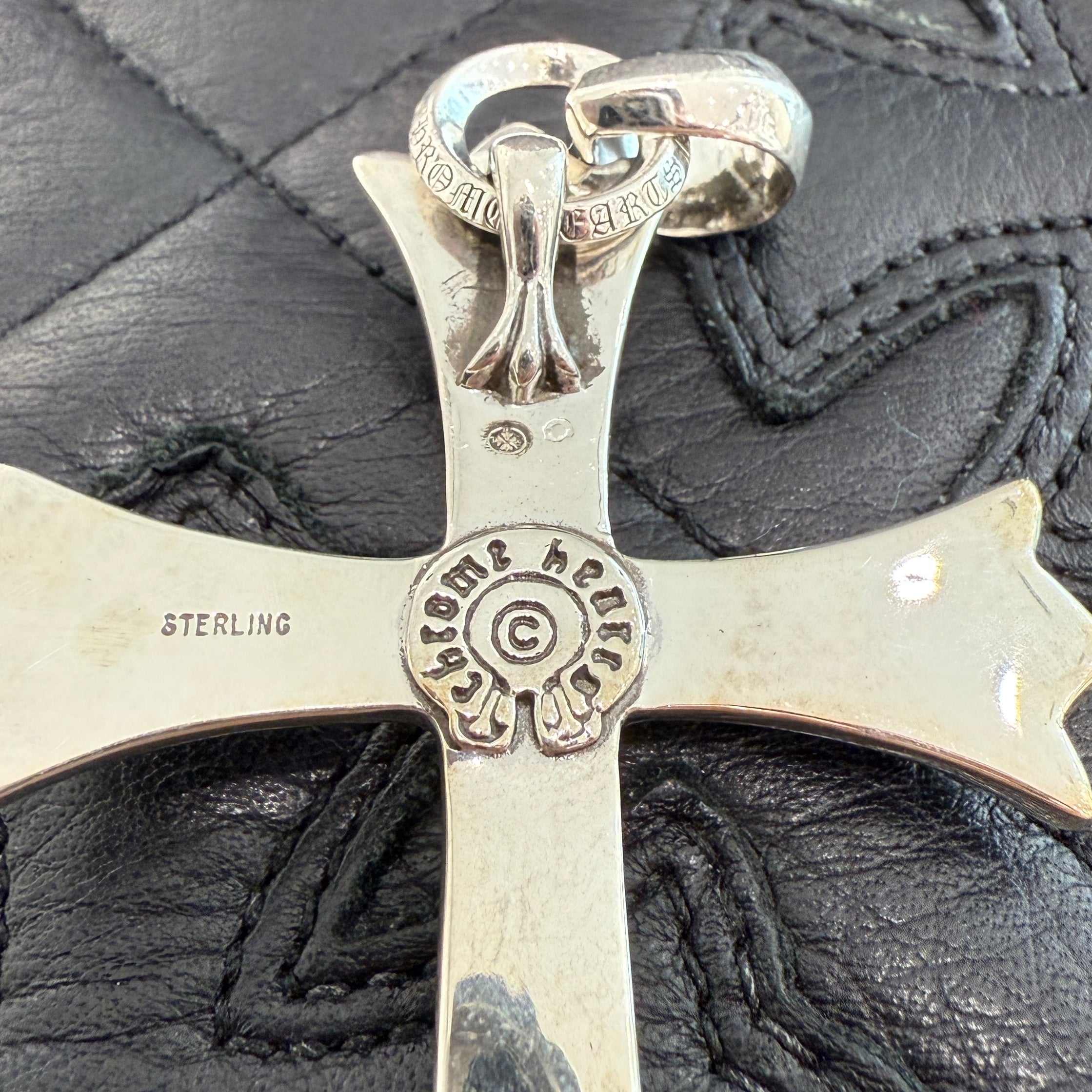 CHROME HEARTS Large Cross With Bail Pendant Top クロムハーツ ラージクロス ウィズ ベイル ペンダントトップ
