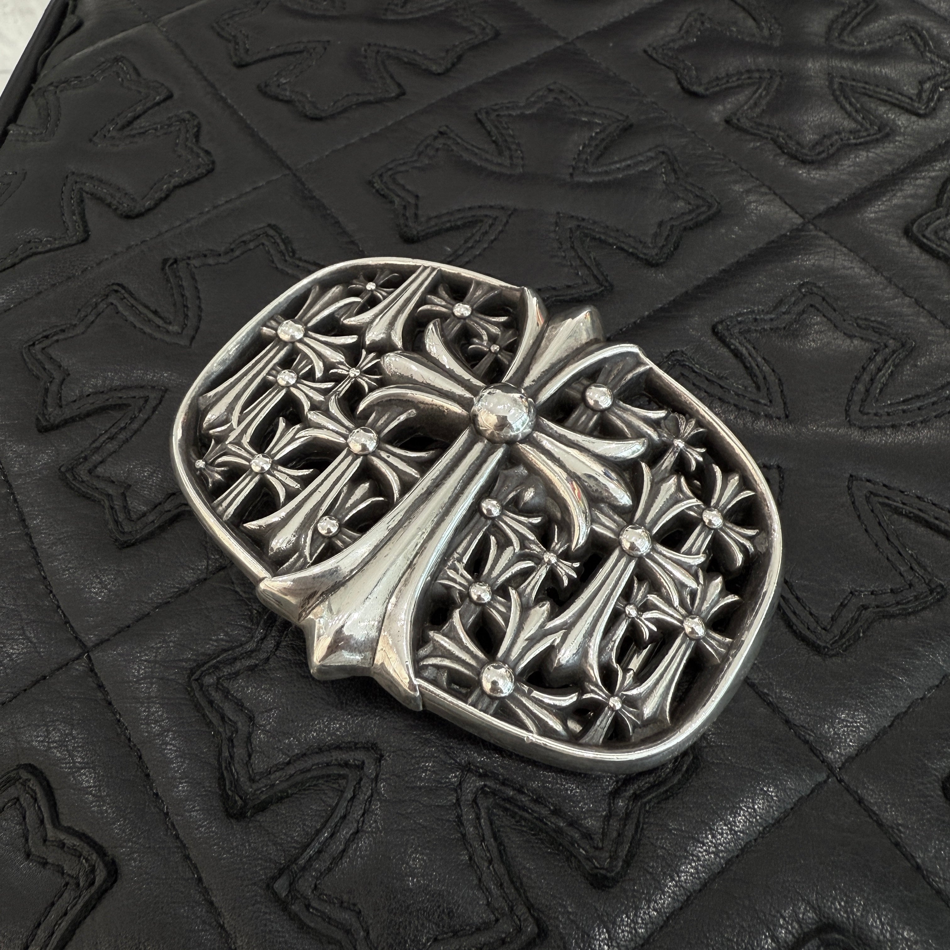 CHROME HEARTS 1.5 Cemetery Cross Silver Buckle クロムハーツ 1.5 セメタリークロス シルバー バックル