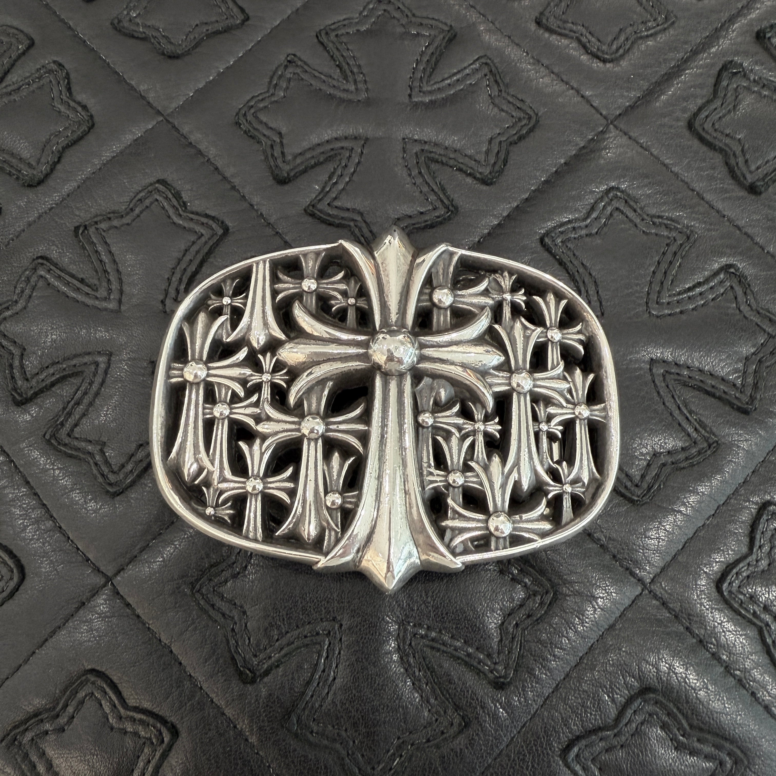CHROME HEARTS 1.5 Cemetery Cross Silver Buckle クロムハーツ 1.5 セメタリークロス シルバー バックル