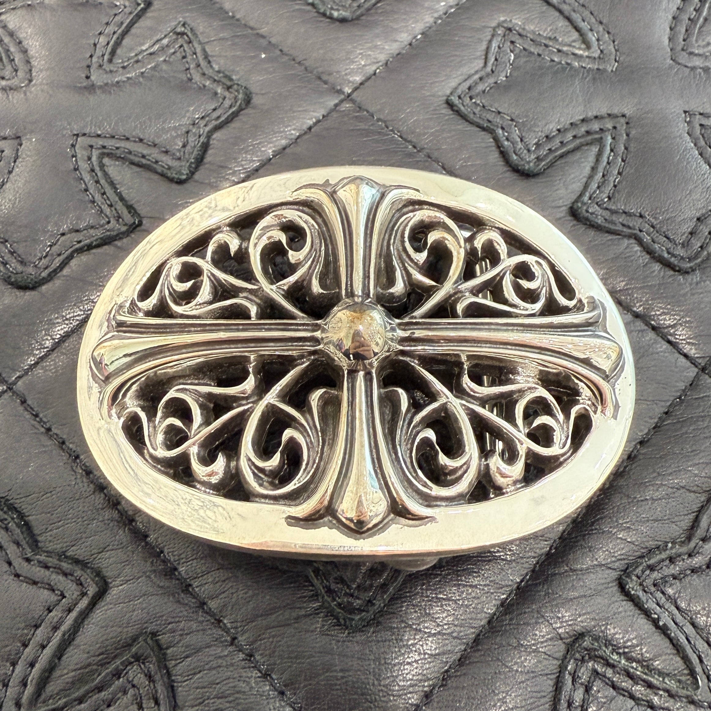 CHROME HEARTS Classic Oval Cross Buckle クロムハーツ クラシック オーバルクロス バックル シルバー925