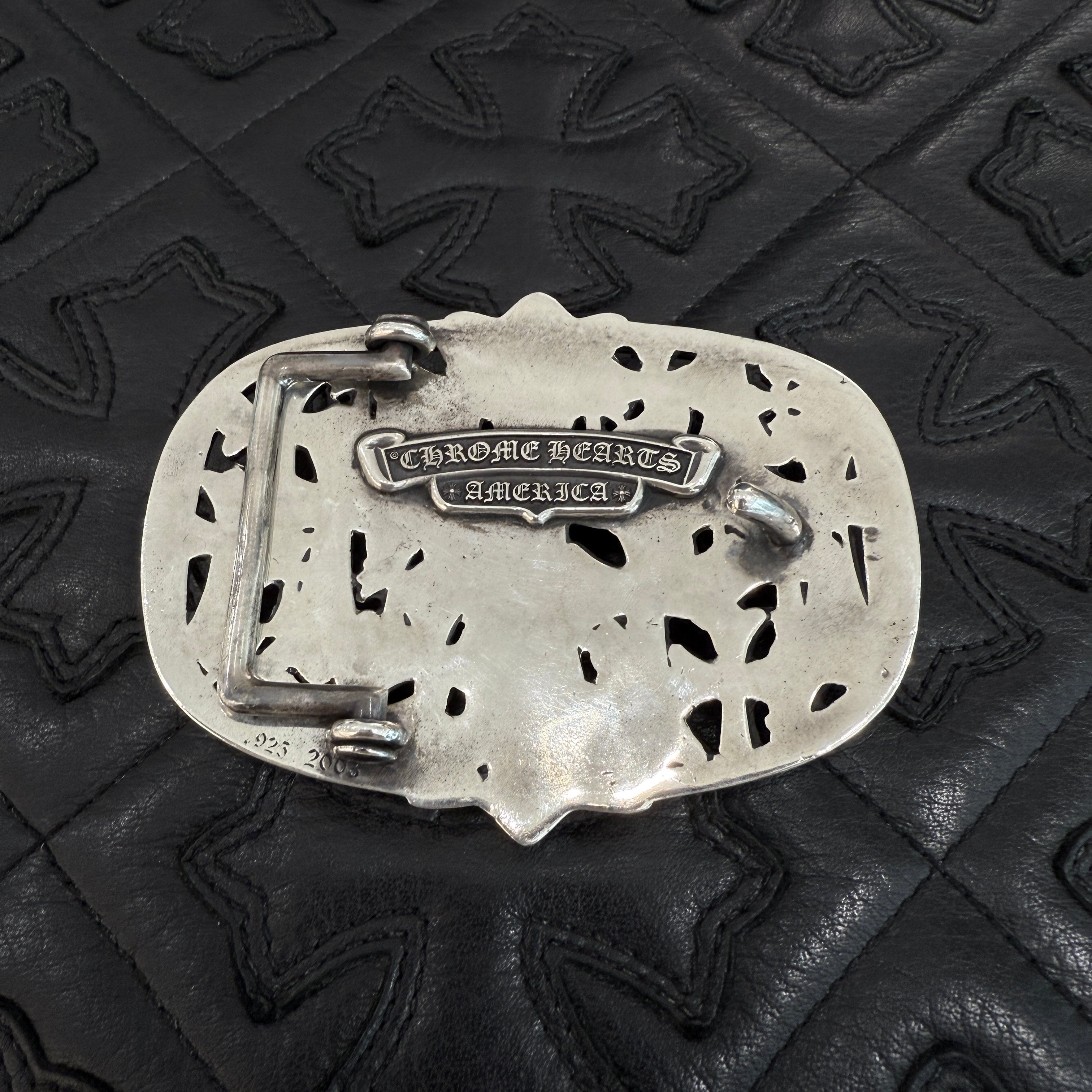 CHROME HEARTS 1.5 Cemetery Cross Silver Buckle クロムハーツ 1.5 セメタリークロス シルバー バックル