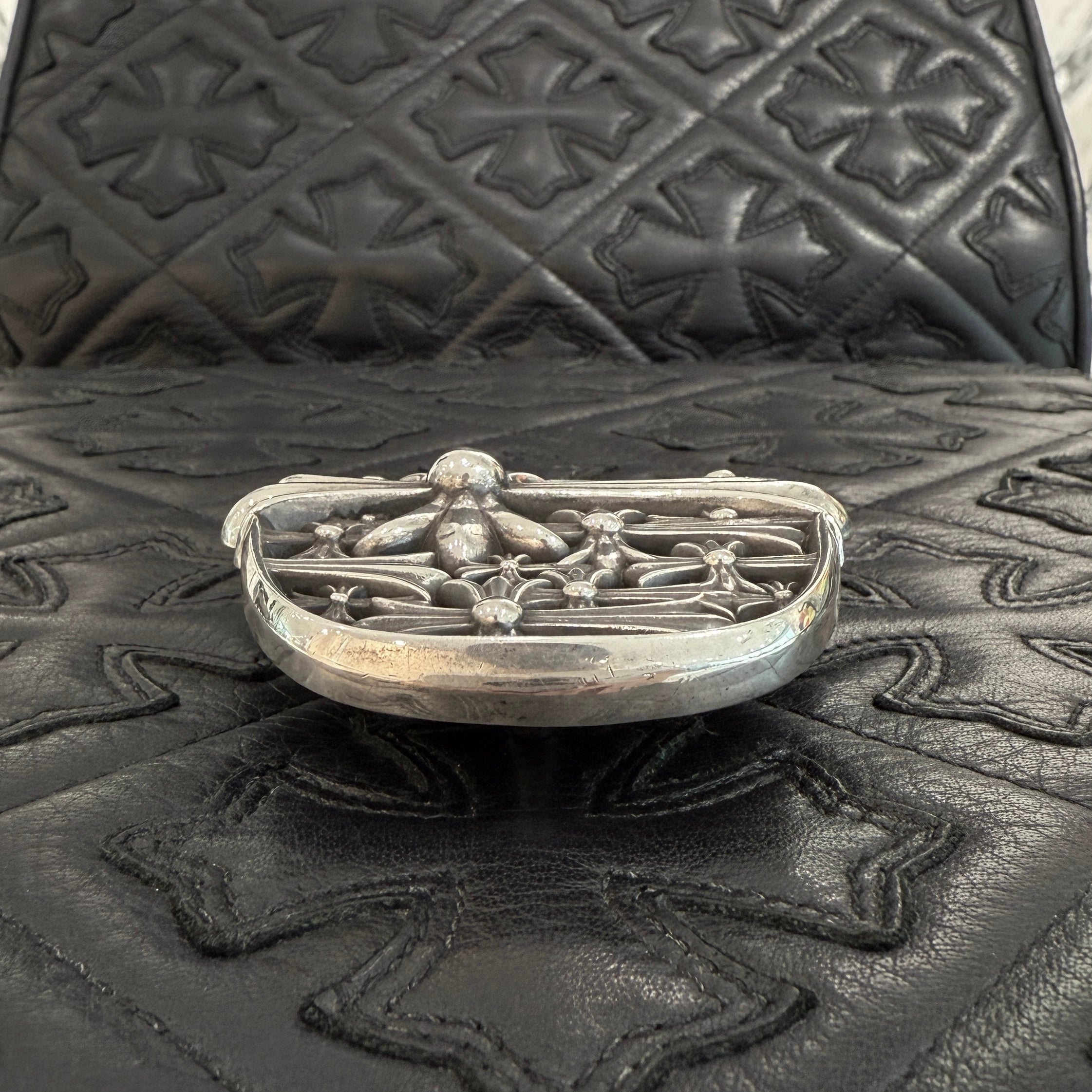 CHROME HEARTS 1.5 Cemetery Cross Silver Buckle クロムハーツ 1.5 セメタリークロス シルバー バックル
