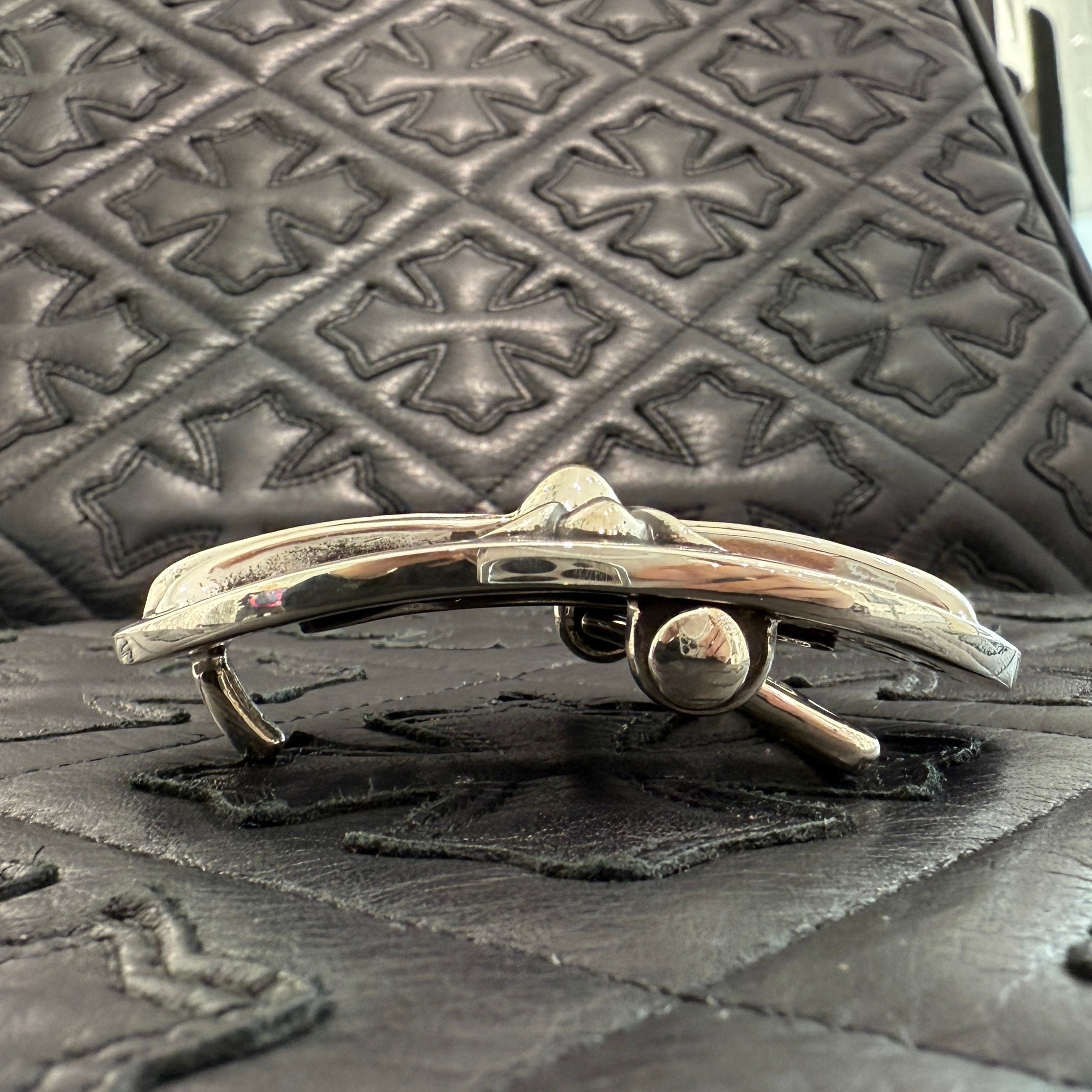 CHROME HEARTS Classic Oval Cross Buckle クロムハーツ クラシック オーバルクロス バックル シルバー925