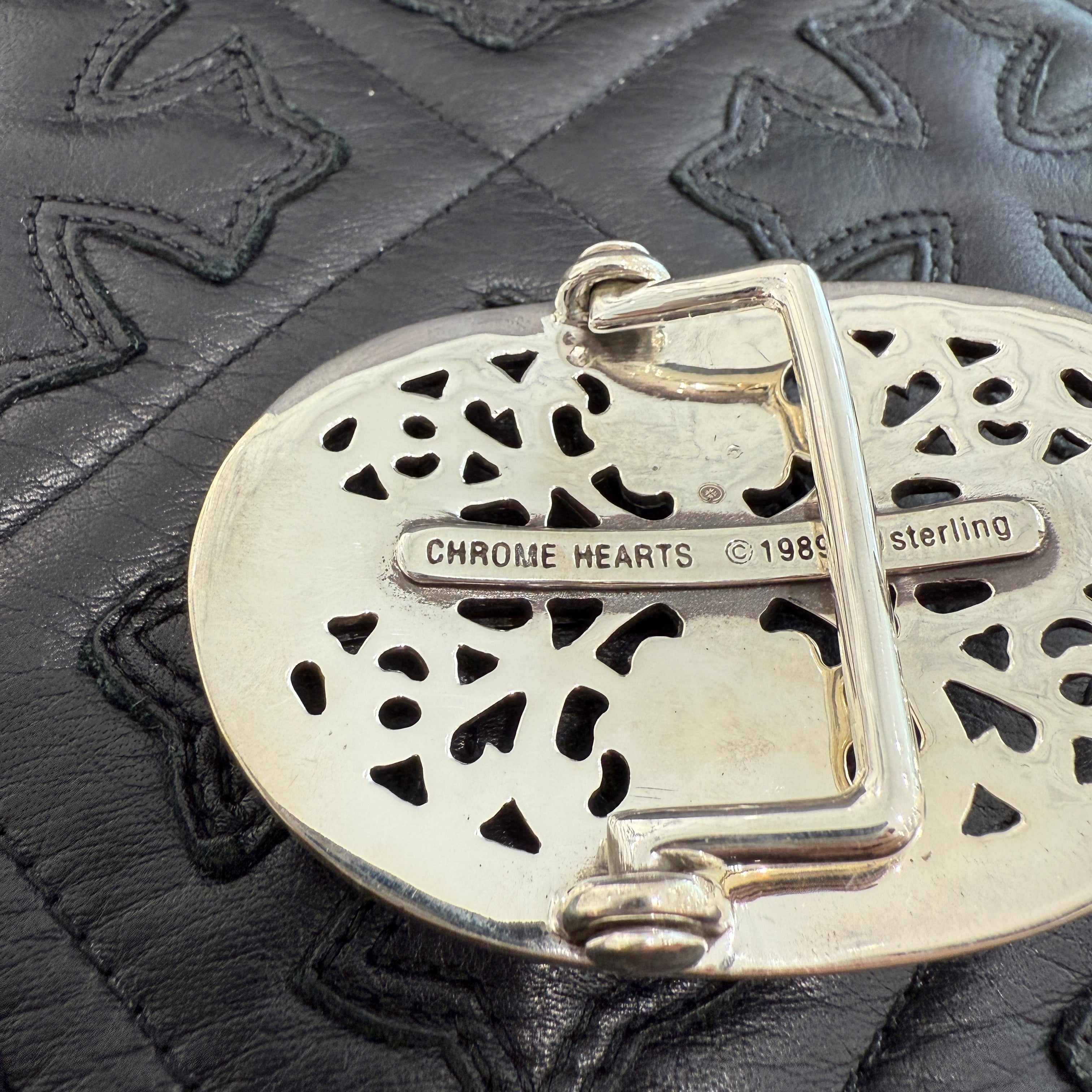 Chrome Hearts 風 クラシックオーバルタイプ925バックル CHROME HEARTS Classic Oval Cross Buckle クロムハーツ クラシック