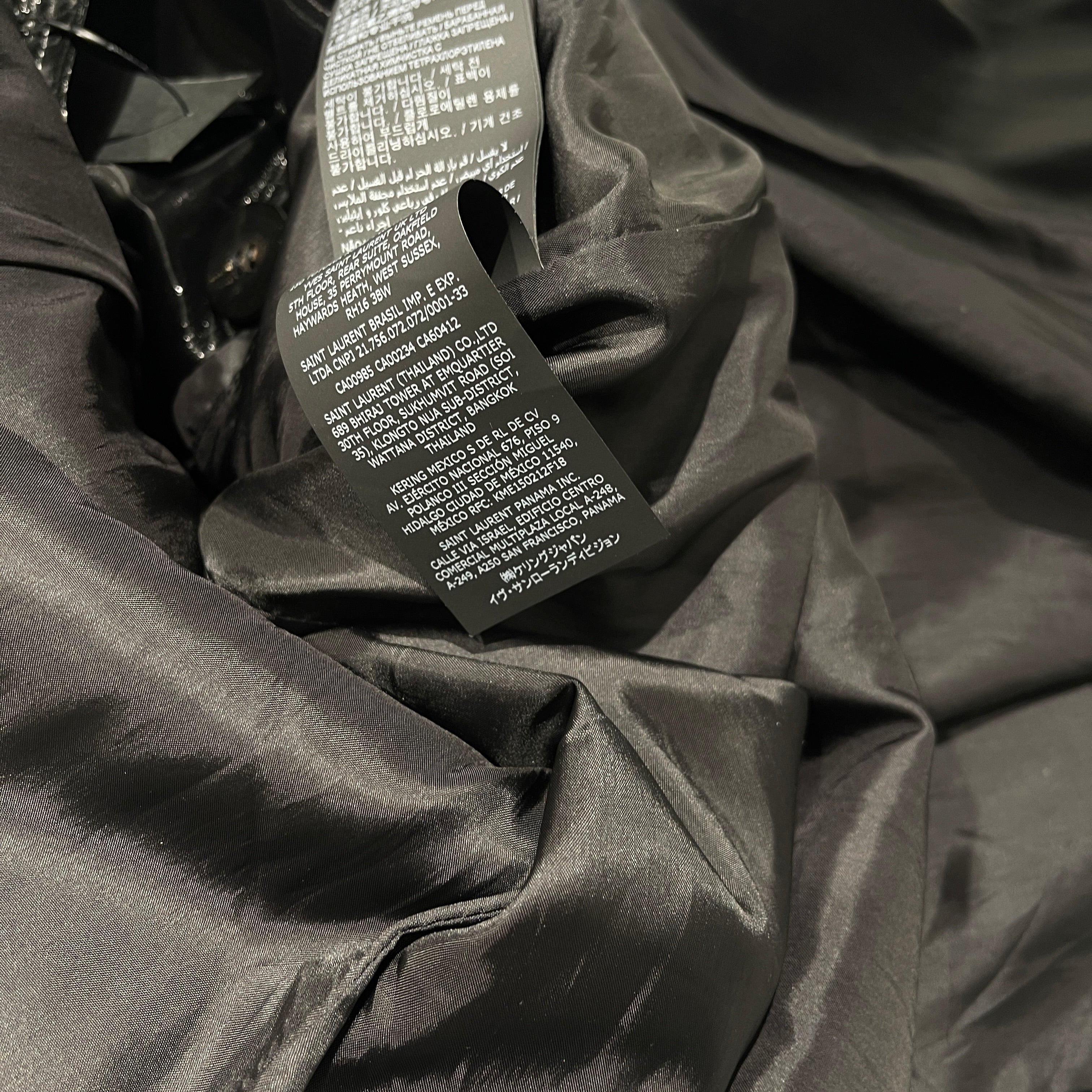 SAINT LAURENT PARIS 2022AW Patent Long Coat Jacket 701986 Y2F85 1000 Size 46 サンローランパリ パテントロング コートジャケット サイズ46