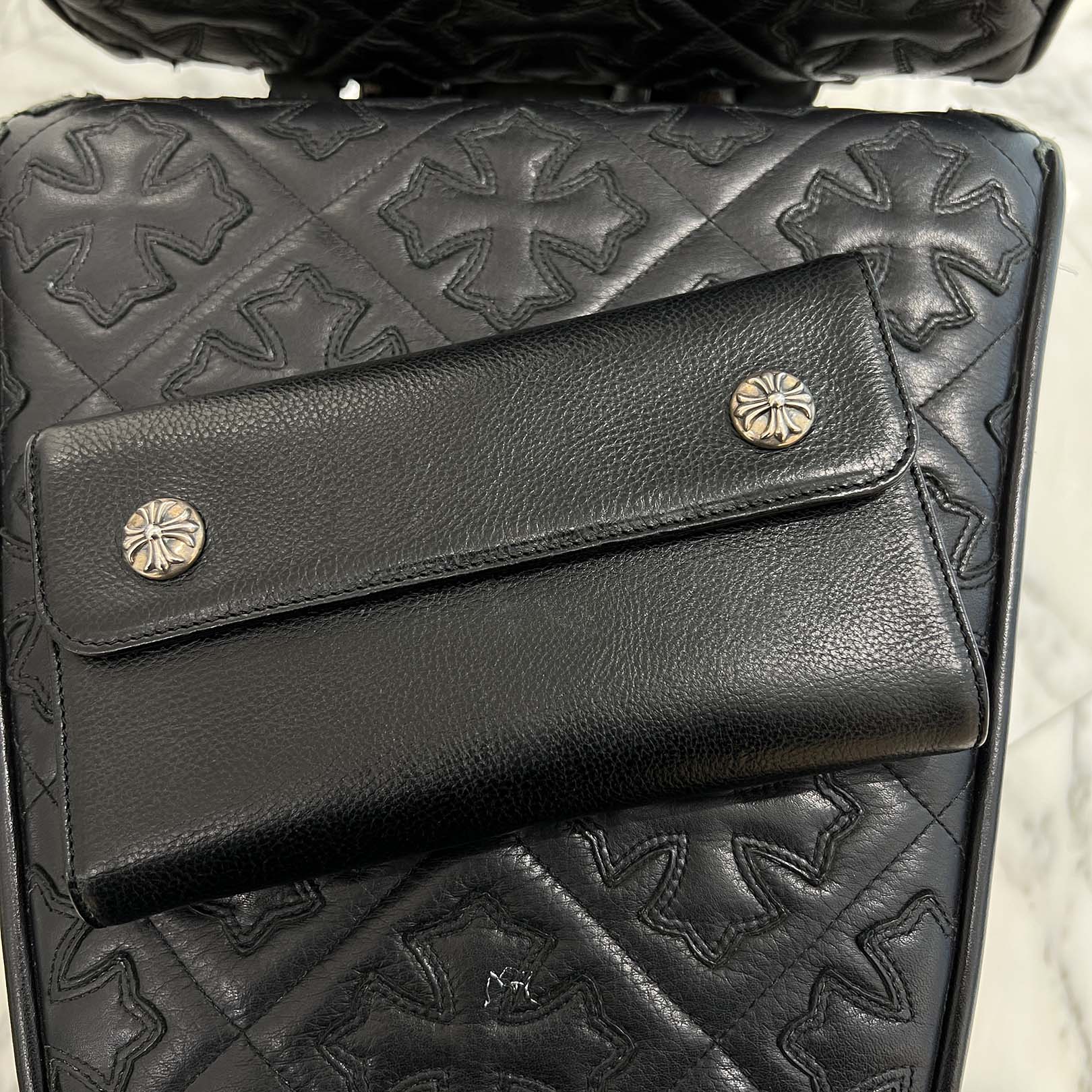 CHROME HEARTS Wave Cross Ball Wallet クロムハーツ ウェーブクロスボール ウォレット