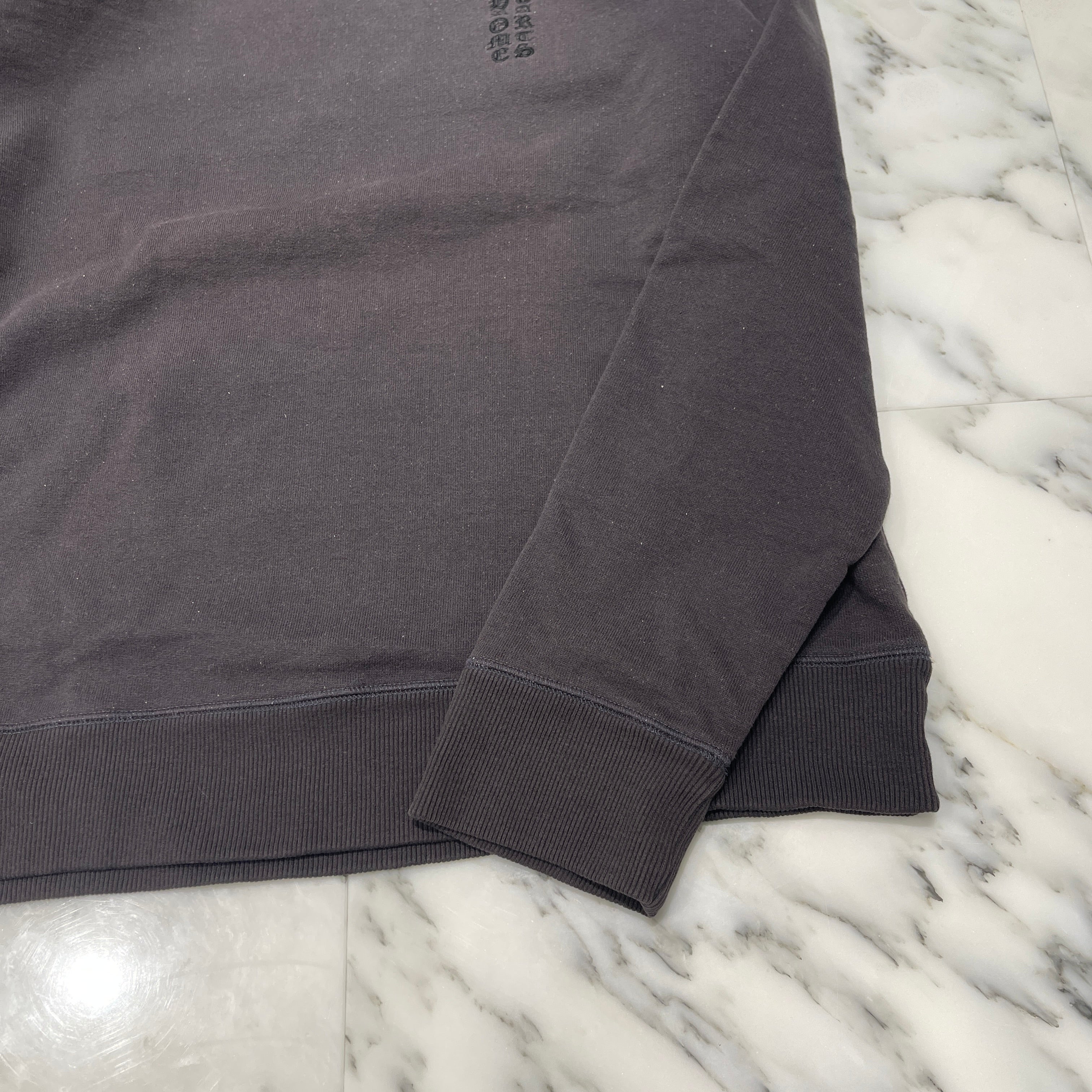 CHROME HEARTS Y NOT Vertical Logo Embroidery Sweat Shirts Size L クロムハーツ ワイノット ヴァーティカルロゴ 刺繍 スウェットシャツ サイズL