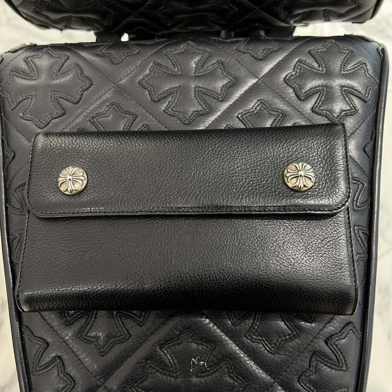 CHROME HEARTS Wave Cross Ball Wallet クロムハーツ ウェーブクロスボール ウォレット