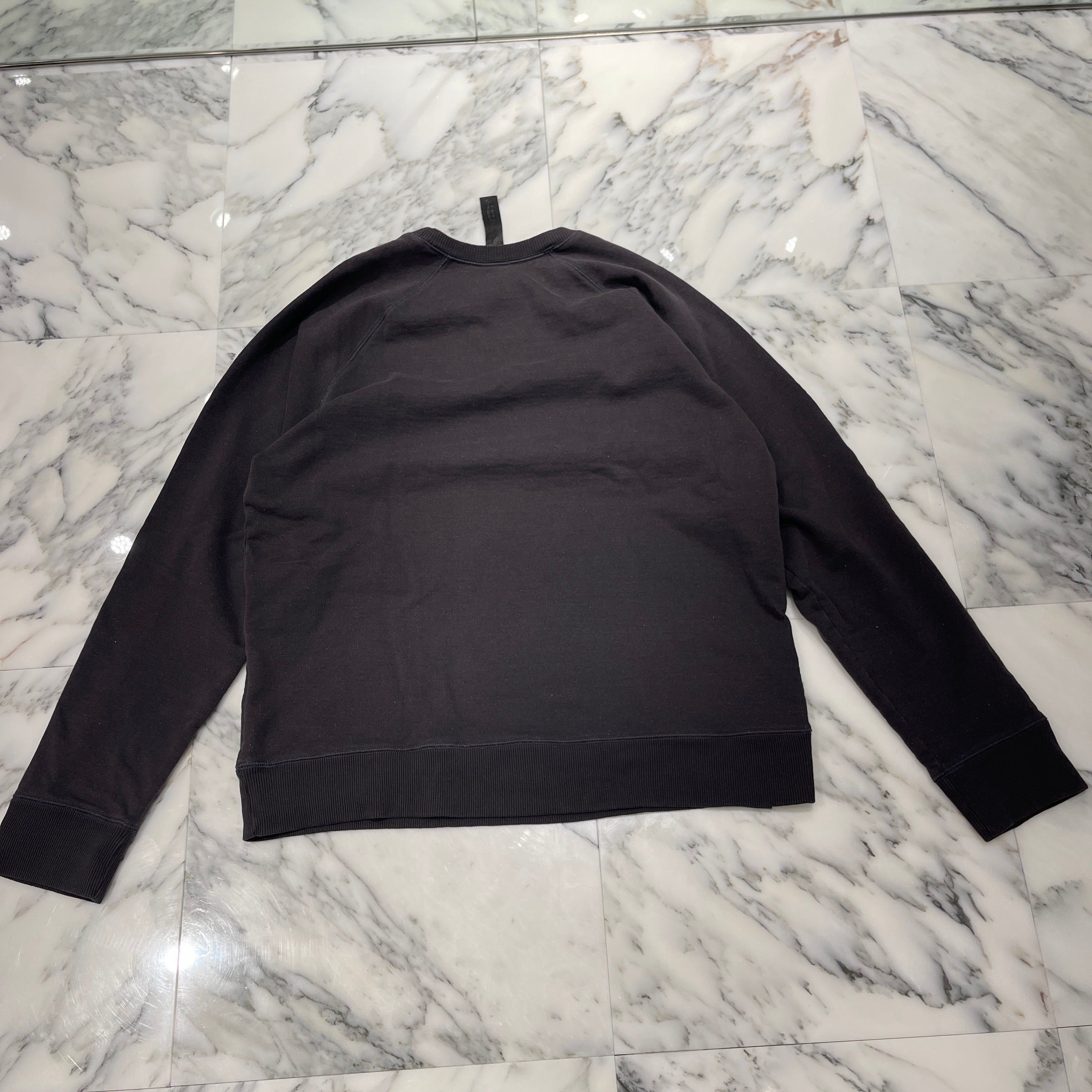 CHROME HEARTS Y NOT Vertical Logo Embroidery Sweat Shirts Size L クロムハーツ ワイノット ヴァーティカルロゴ 刺繍 スウェットシャツ サイズL