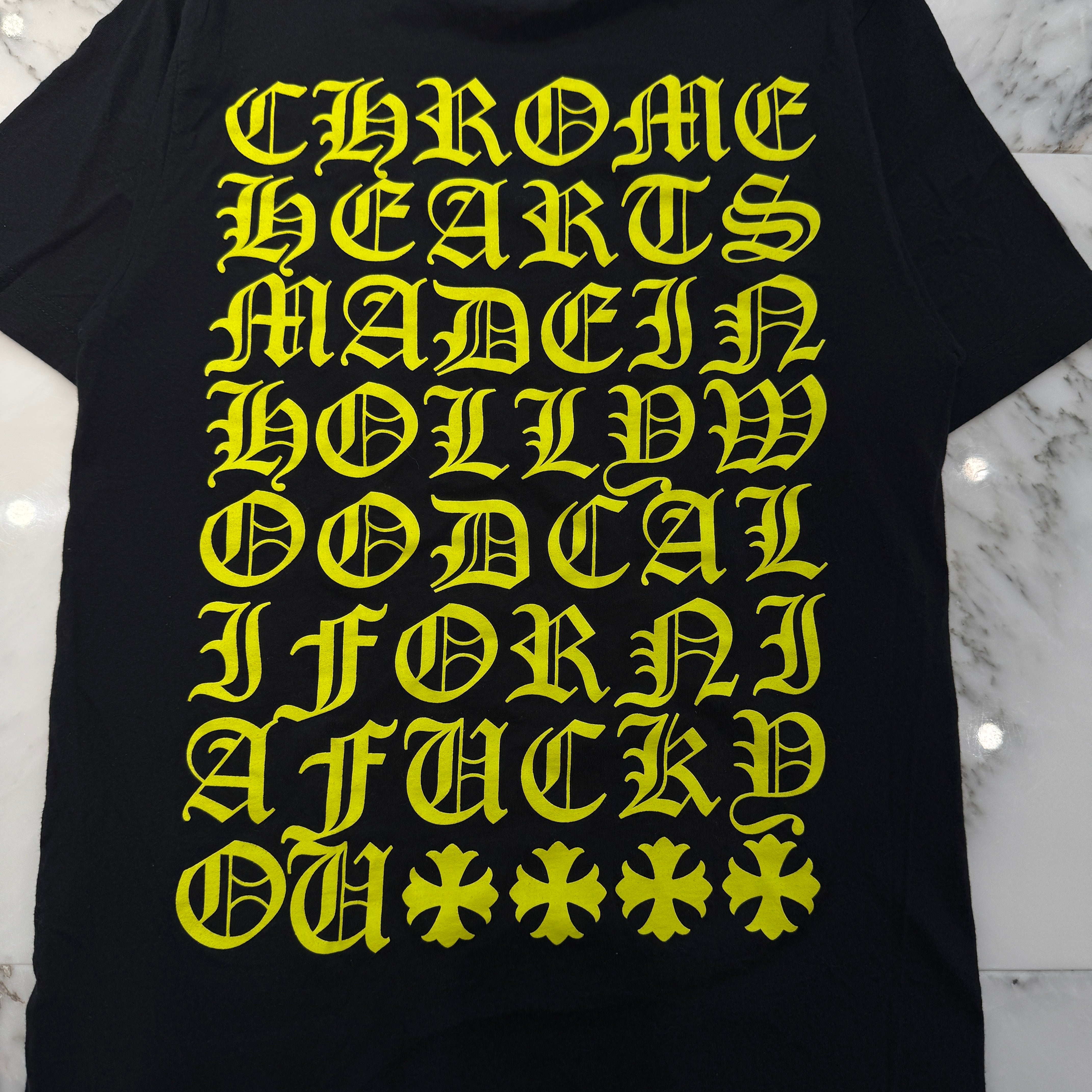 CHROME HEARTS Made In Hollywood Vertical Logo Tee Size S クロムハーツ メイドインハリウッド ヴァーティカルロゴ Tシャツ サイズS