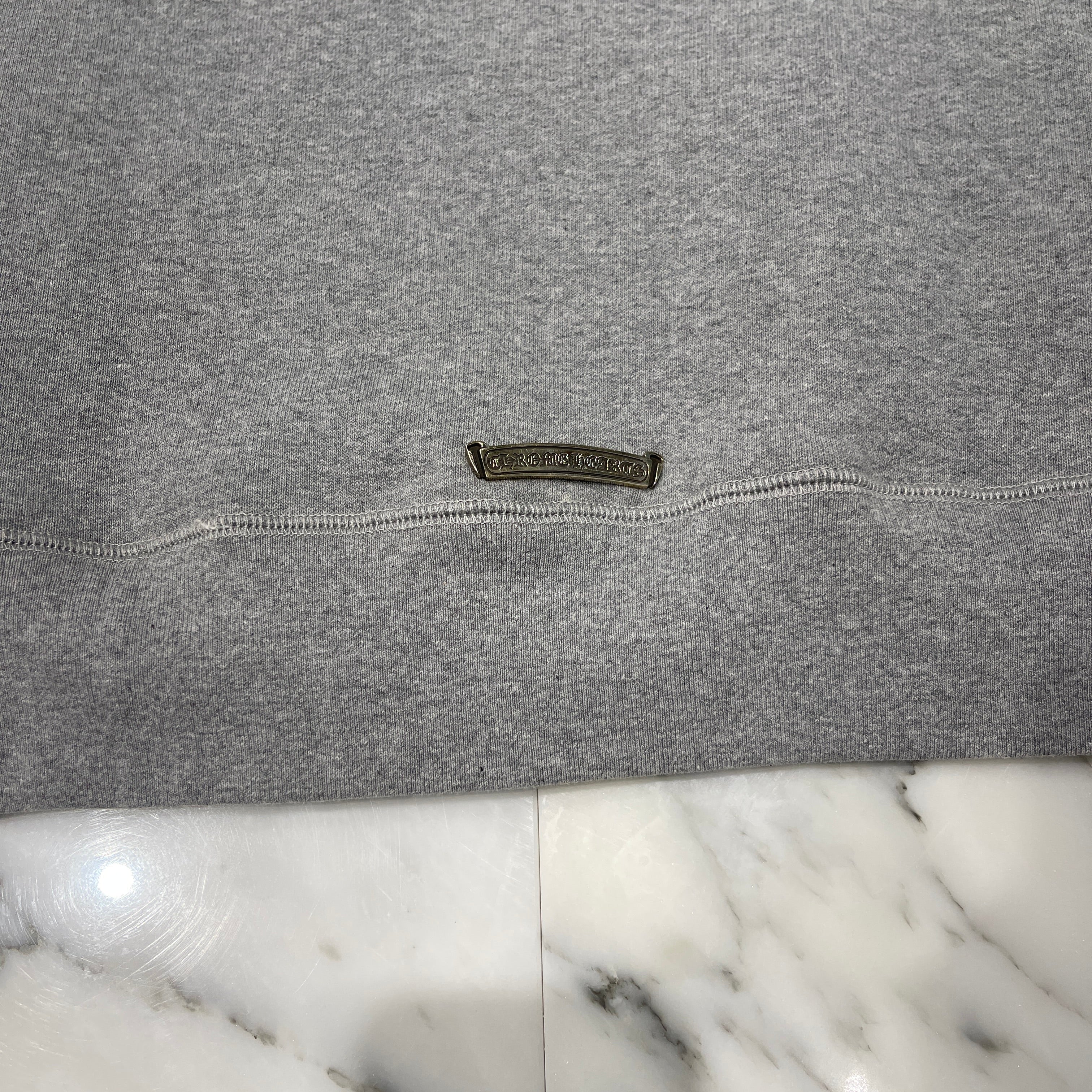 CHROME HEARTS Y NOT Cemetery Cross Patch Half Zip Sweat Shirt Size L クロムハーツ ワイノット セメタリークロスパッチ ハーフジップ スウェットシャツ サイズL