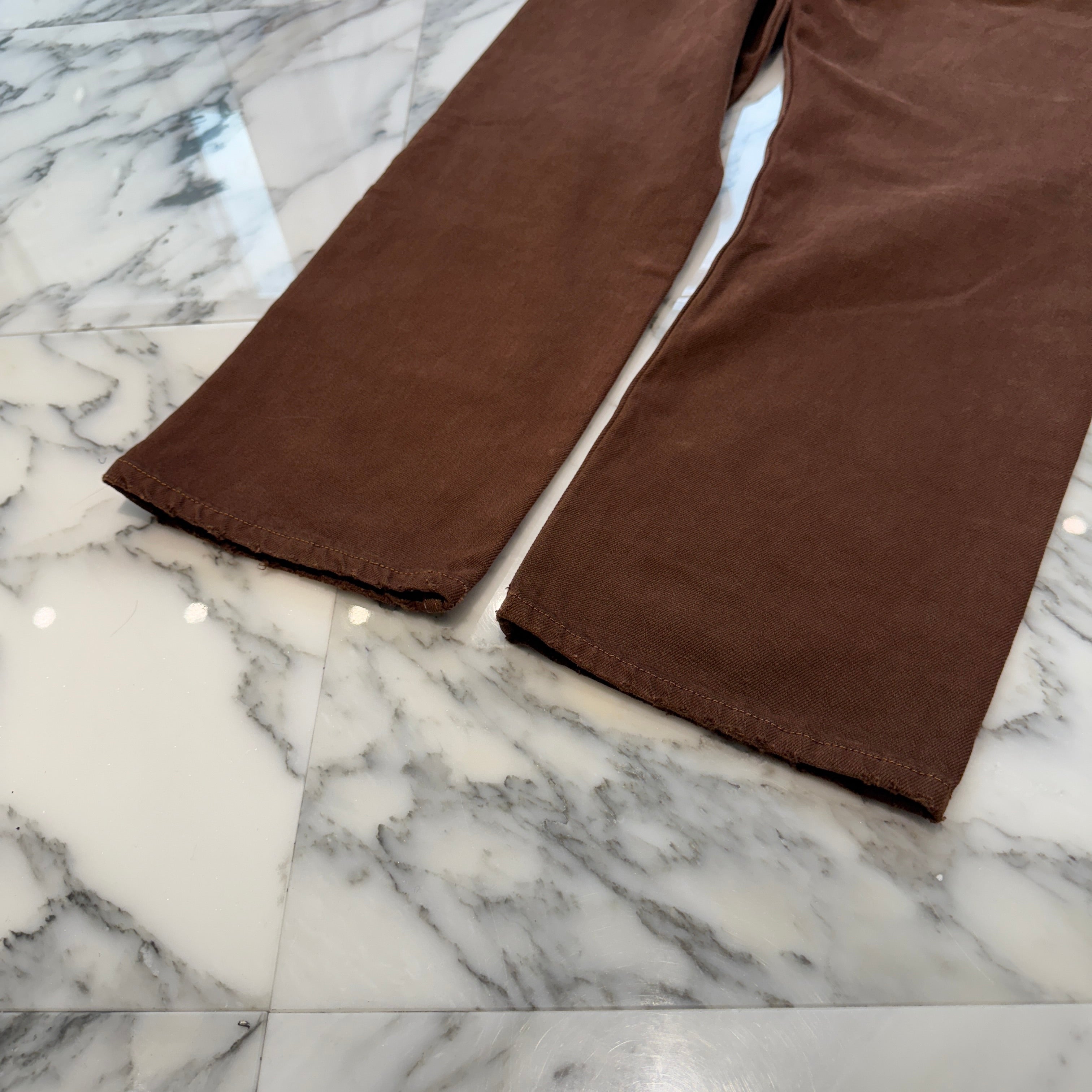 CHROME HEARTS × Levi's 501 VNTG Harako Blend Leather Cross Patch Cotton Denim Pants Size 34 クロムハーツ × リーバイス 501 ハラコブレンド レザークロスパッチ コットン デニムパンツ サイズ34