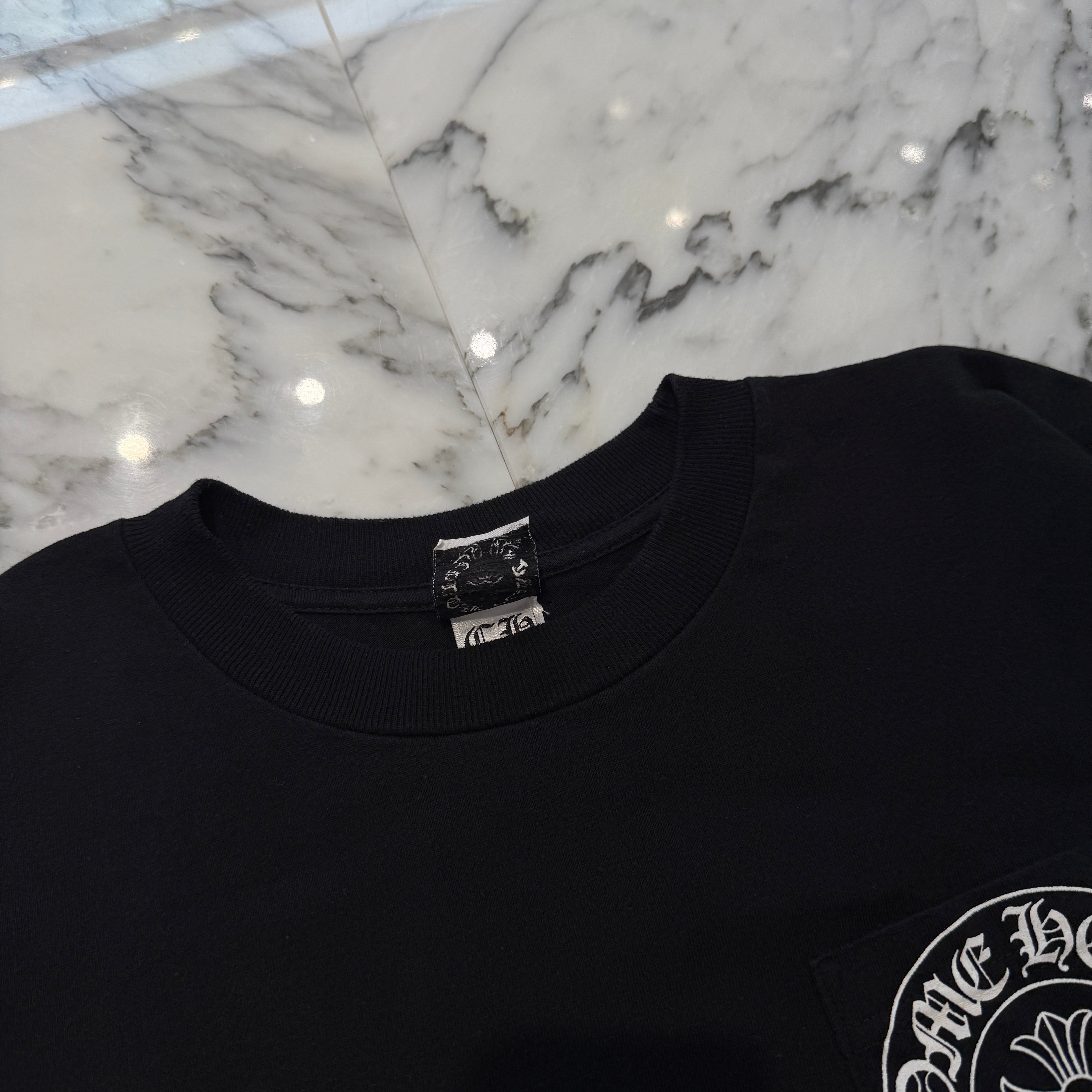 CHROME HEARTS Scroll Logo Label Star Print Tee Size S クロムハーツ スクロールロゴラベル スタープリント Tシャツ サイズS